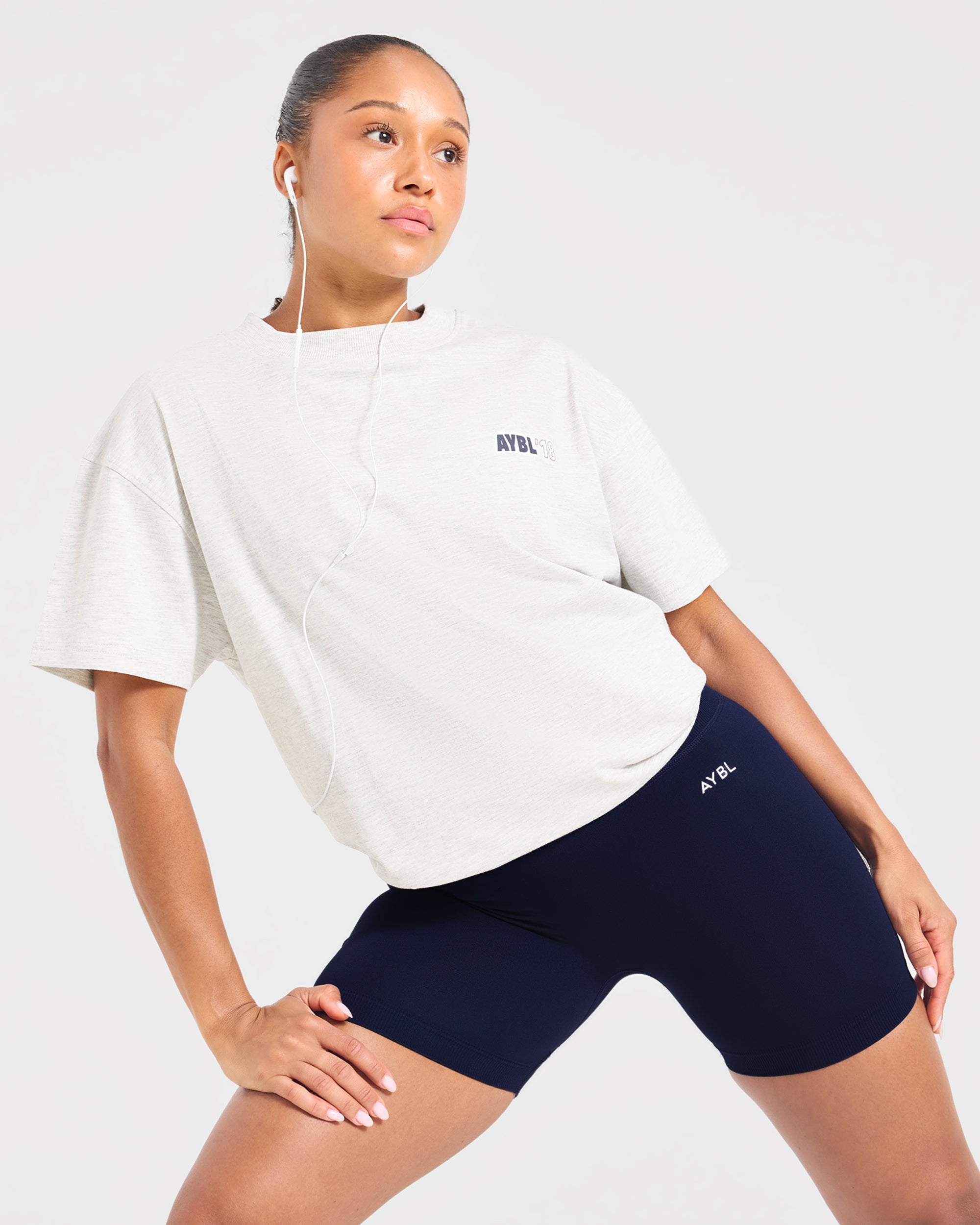 AYBL Run Oversized T Shirt - Heather Grau