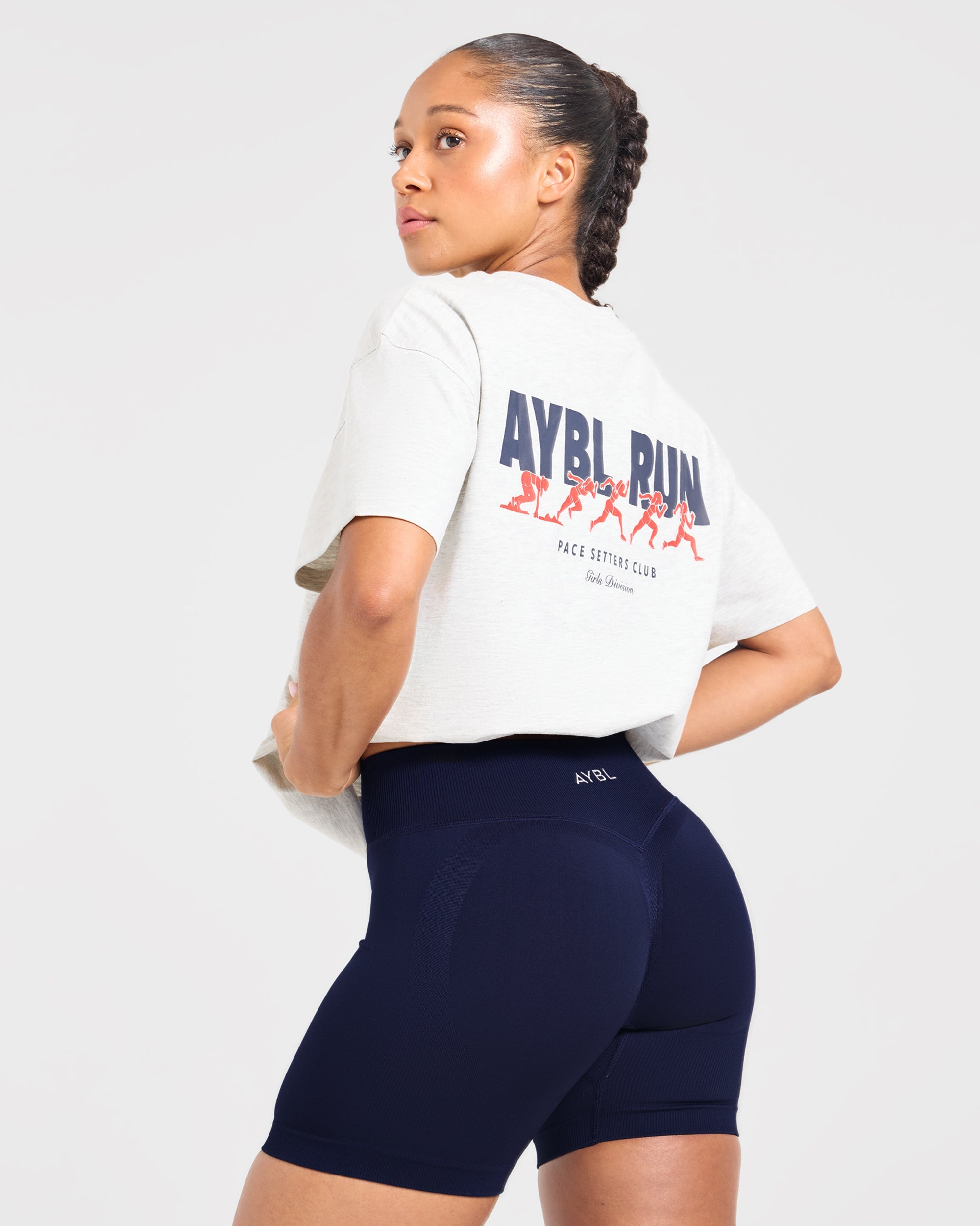 AYBL Run Oversized T Shirt - Heather Grau