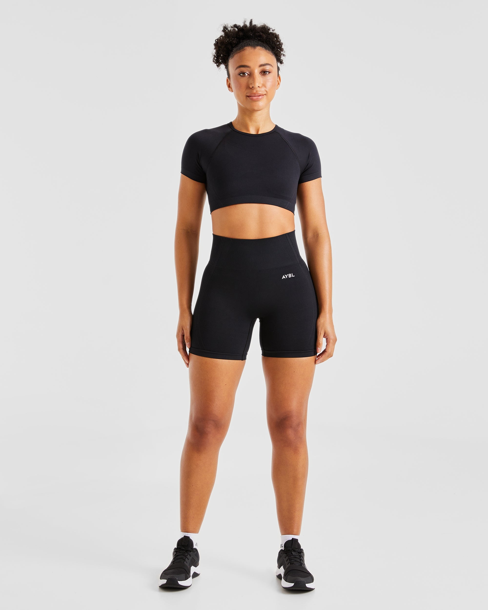 Balance V3 Seamless Crop Top - Schwarz