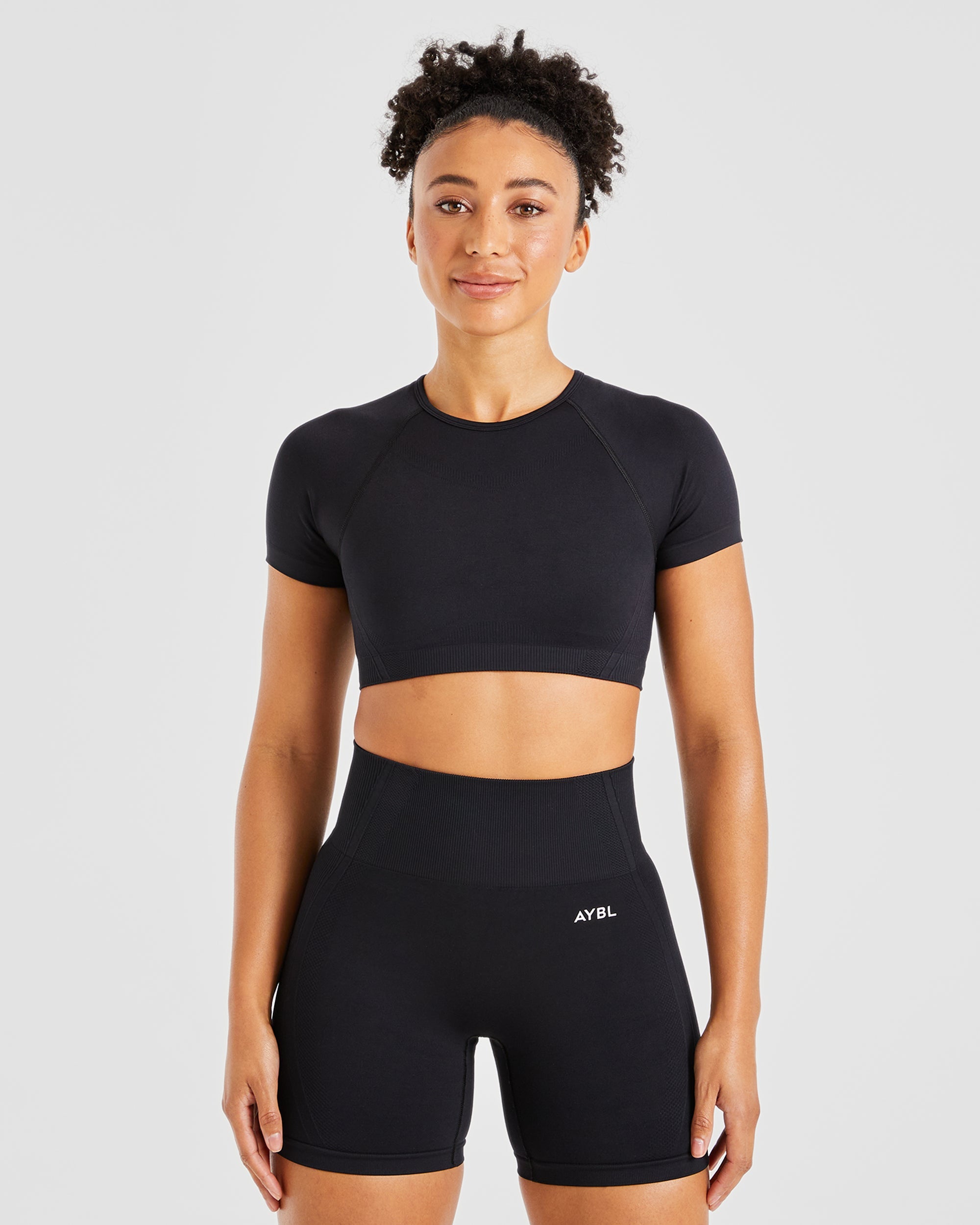 Balance V3 Seamless Crop Top - Schwarz