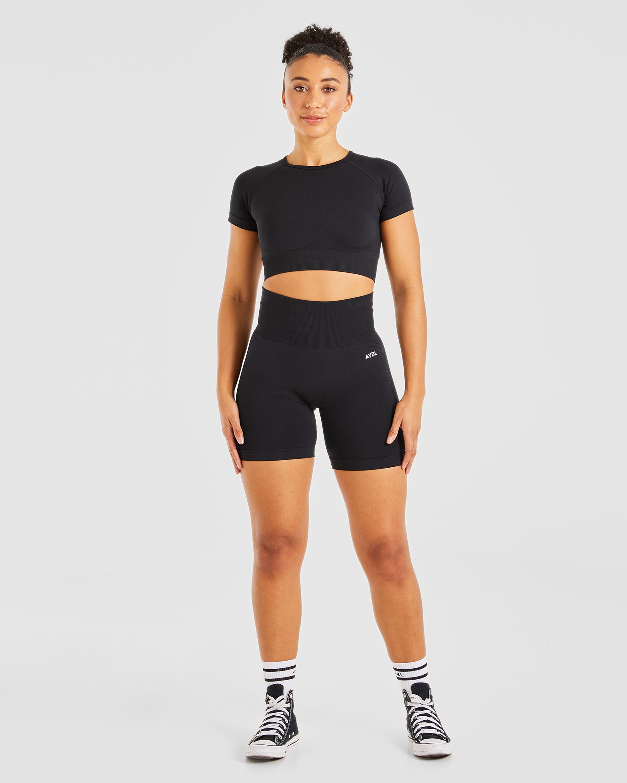 Empower Seamless Crop Top - Schwarz