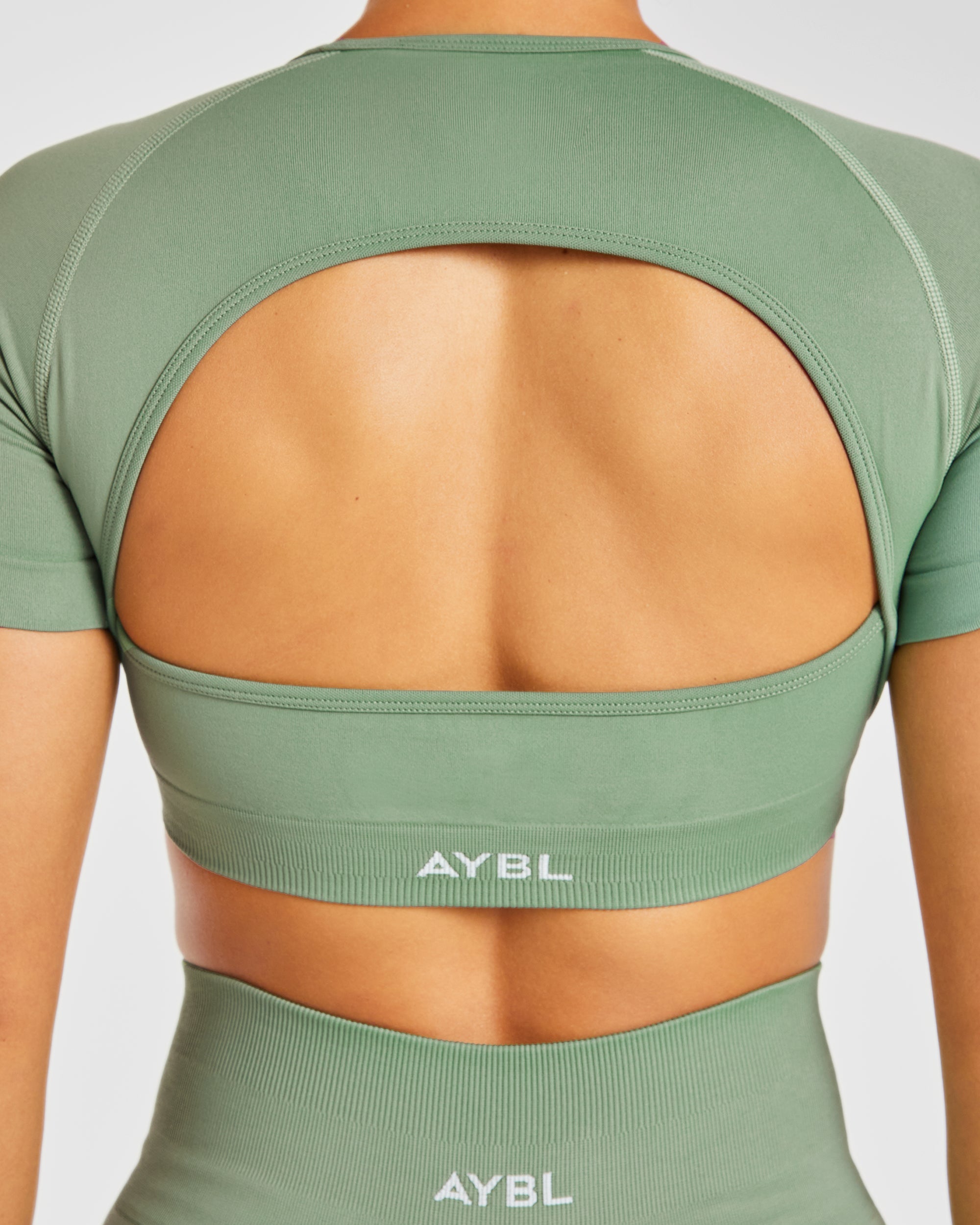 Power Seamless Crop Top - Olive