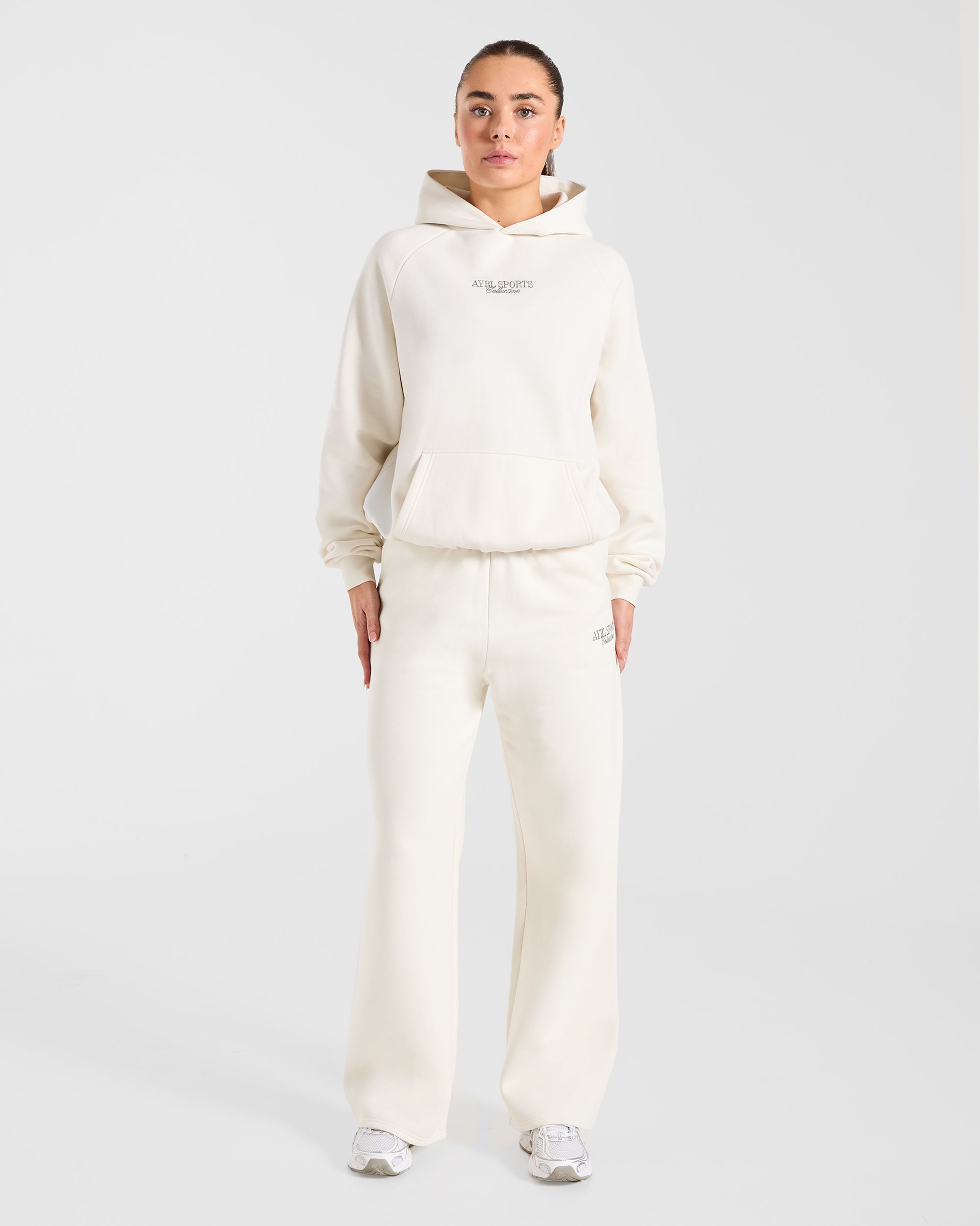 Sports Collective Oversized Hoodie - Off Weiß/Grün