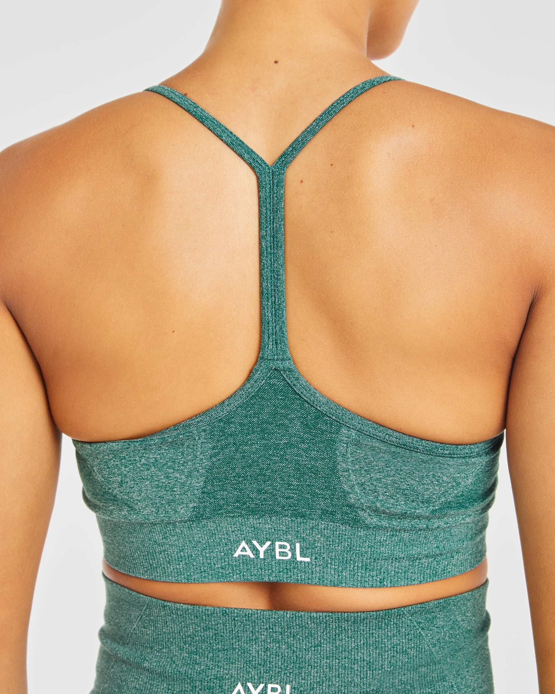 Empower Seamless Sports Bra - Forest Grün Marl