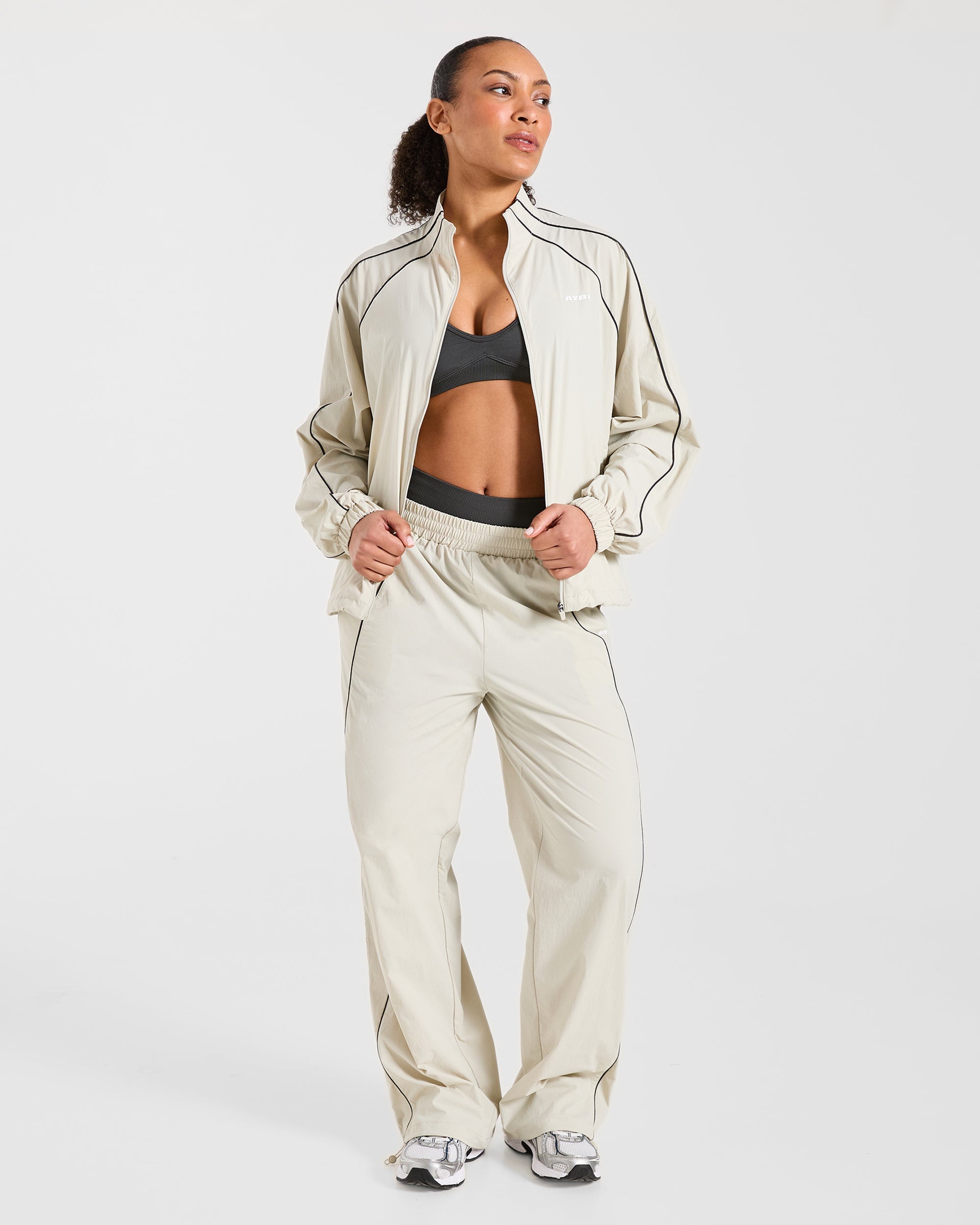 Retro Track Joggers - Off Weiß