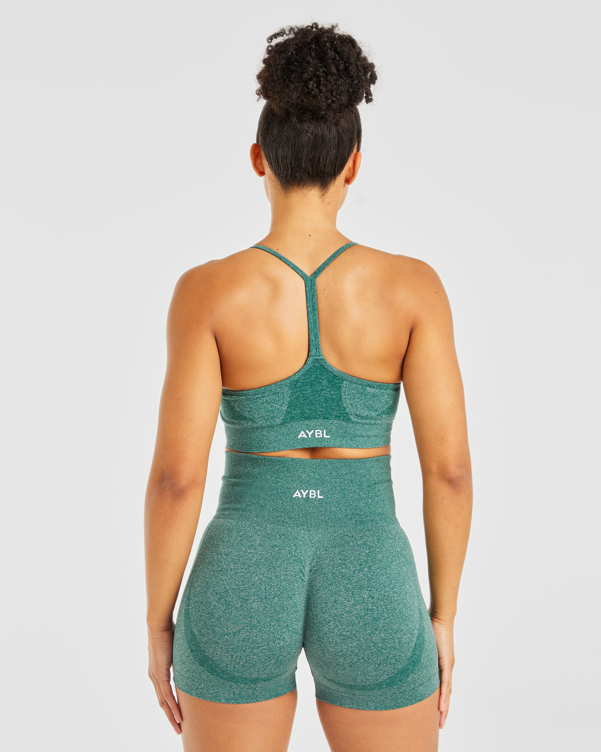 Empower Seamless Sports Bra - Forest Grün Marl