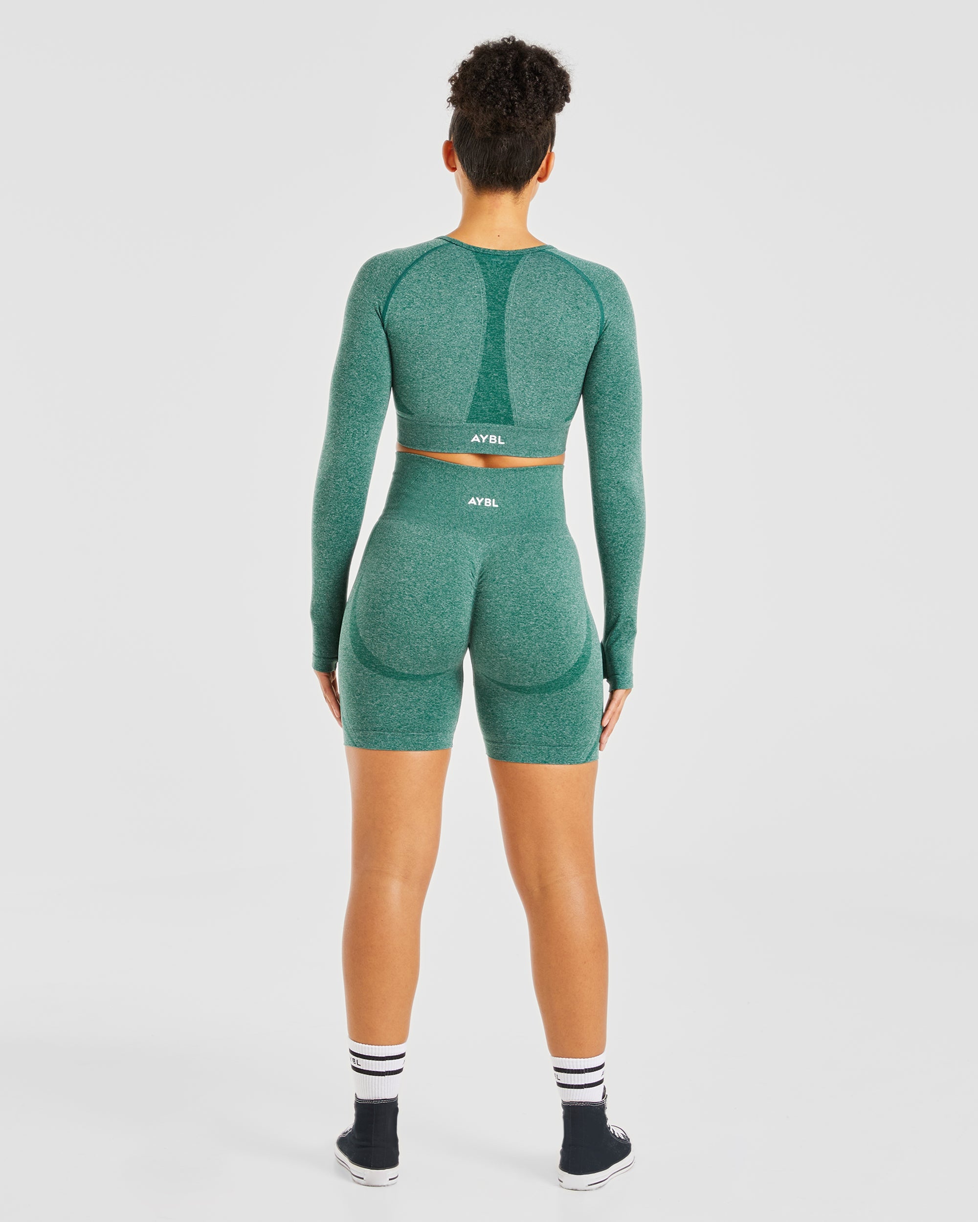 Empower Seamless Cycling Shorts - Forest Grün Marl