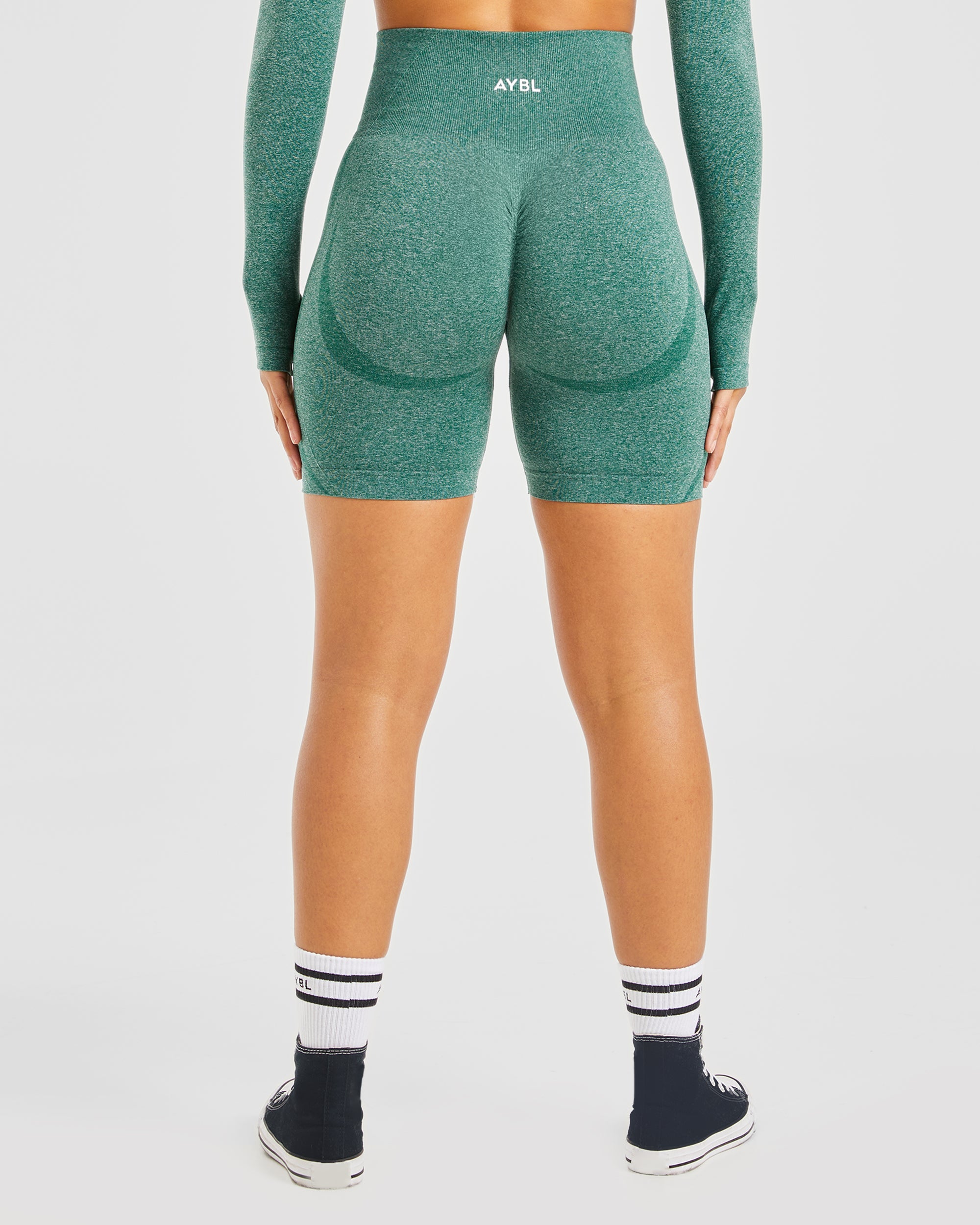 Empower Seamless Cycling Shorts - Forest Grün Marl