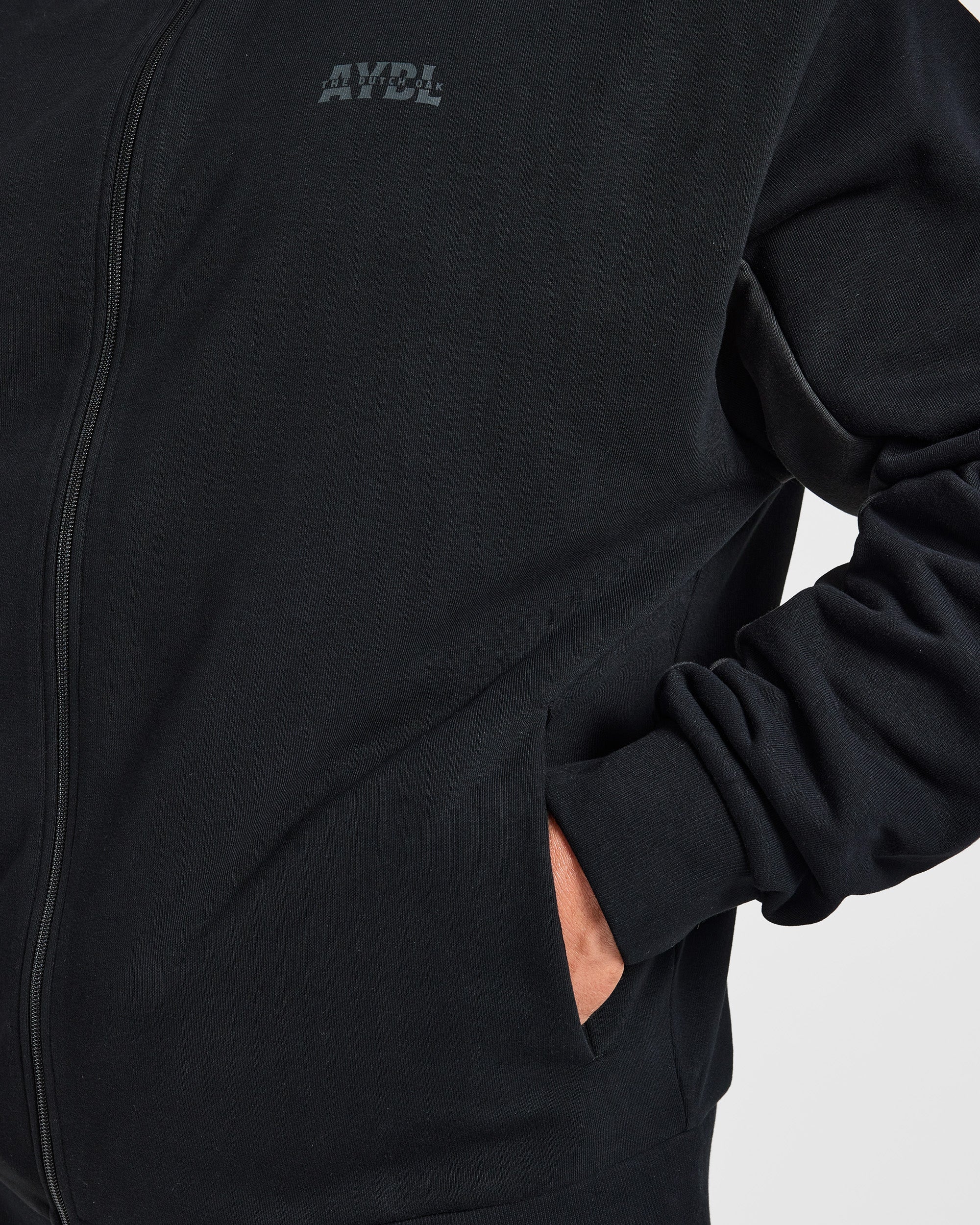 Wesley Vissers x Oversized Zip Up Hoodie - Schwarz