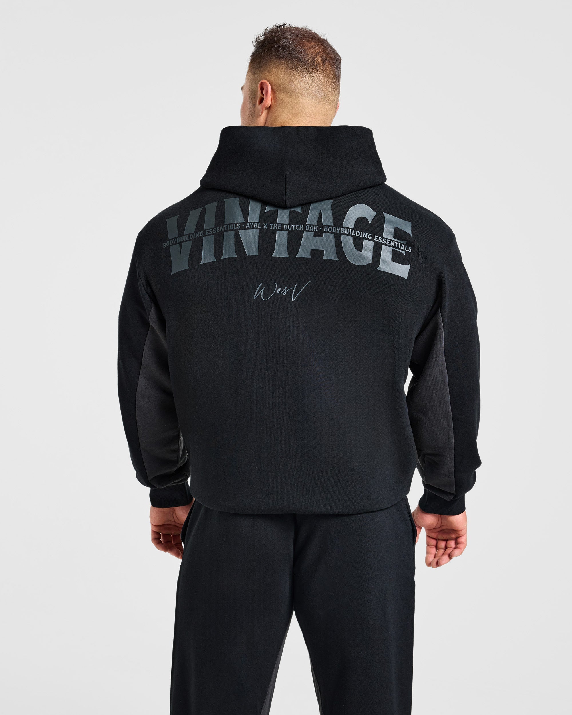 Wesley Vissers x Oversized Zip Up Hoodie - Schwarz