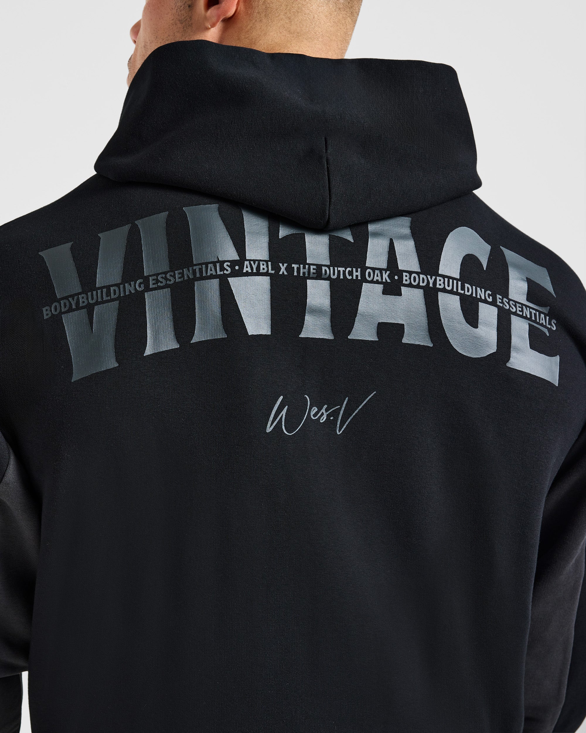 Wesley Vissers x Oversized Zip Up Hoodie - Schwarz
