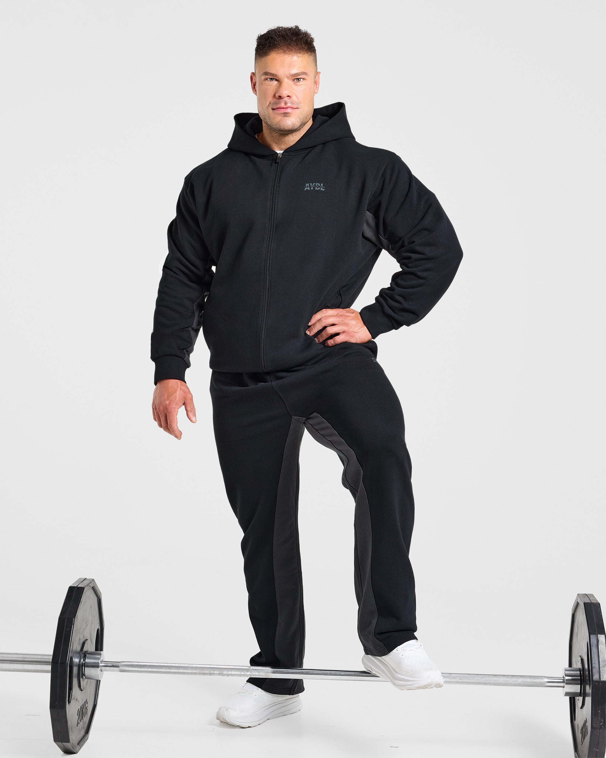Wesley Vissers x Oversized Zip Up Hoodie - Schwarz
