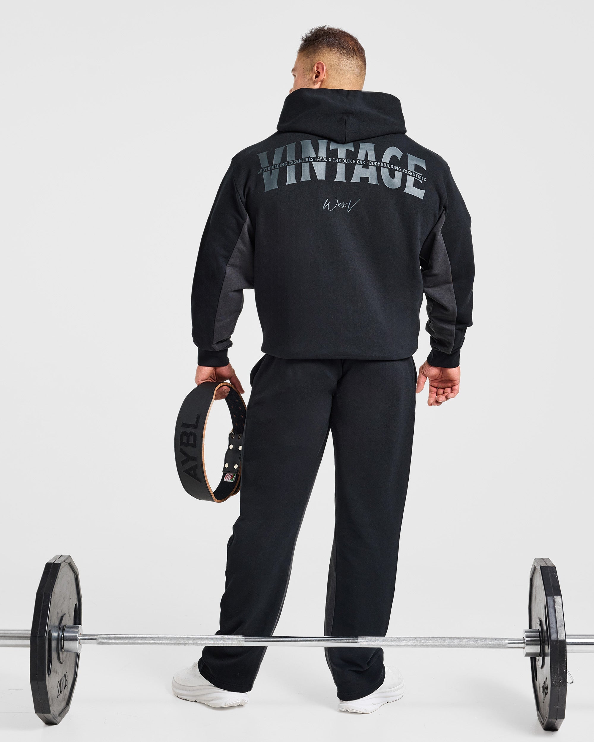 Wesley Vissers x Oversized Straight Leg Joggers - Schwarz