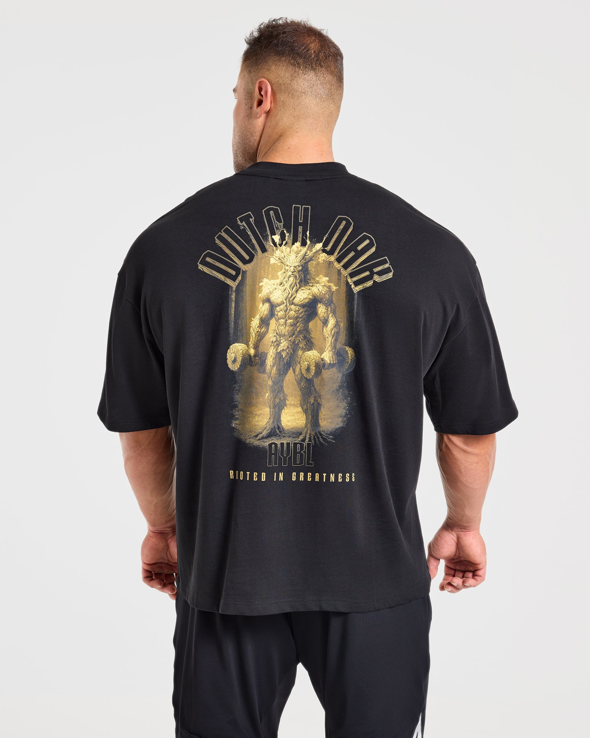 Wesley Vissers x Rooted in Greatness Oversized T Shirt - Schwarz