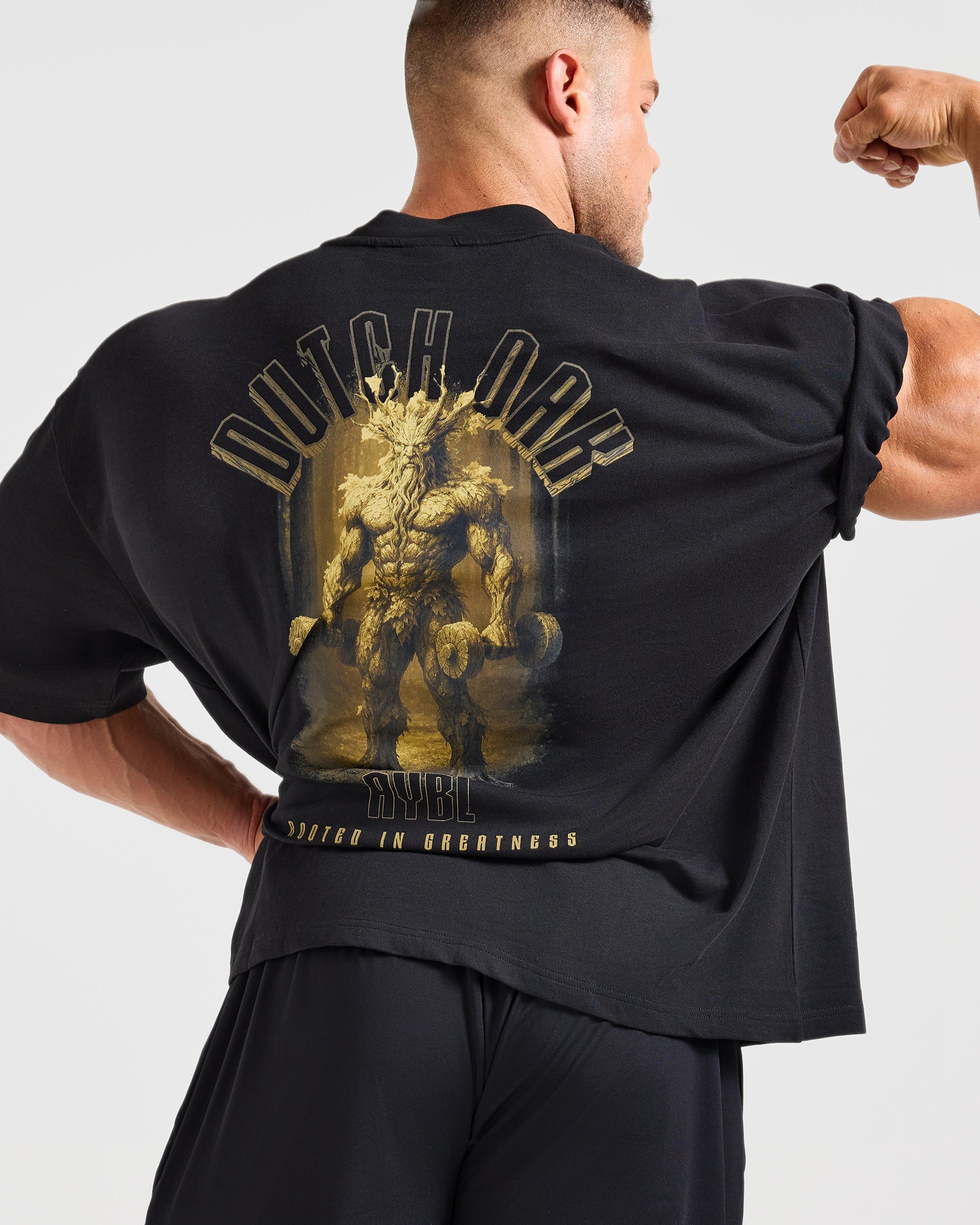Wesley Vissers x Rooted in Greatness Oversized T Shirt - Schwarz