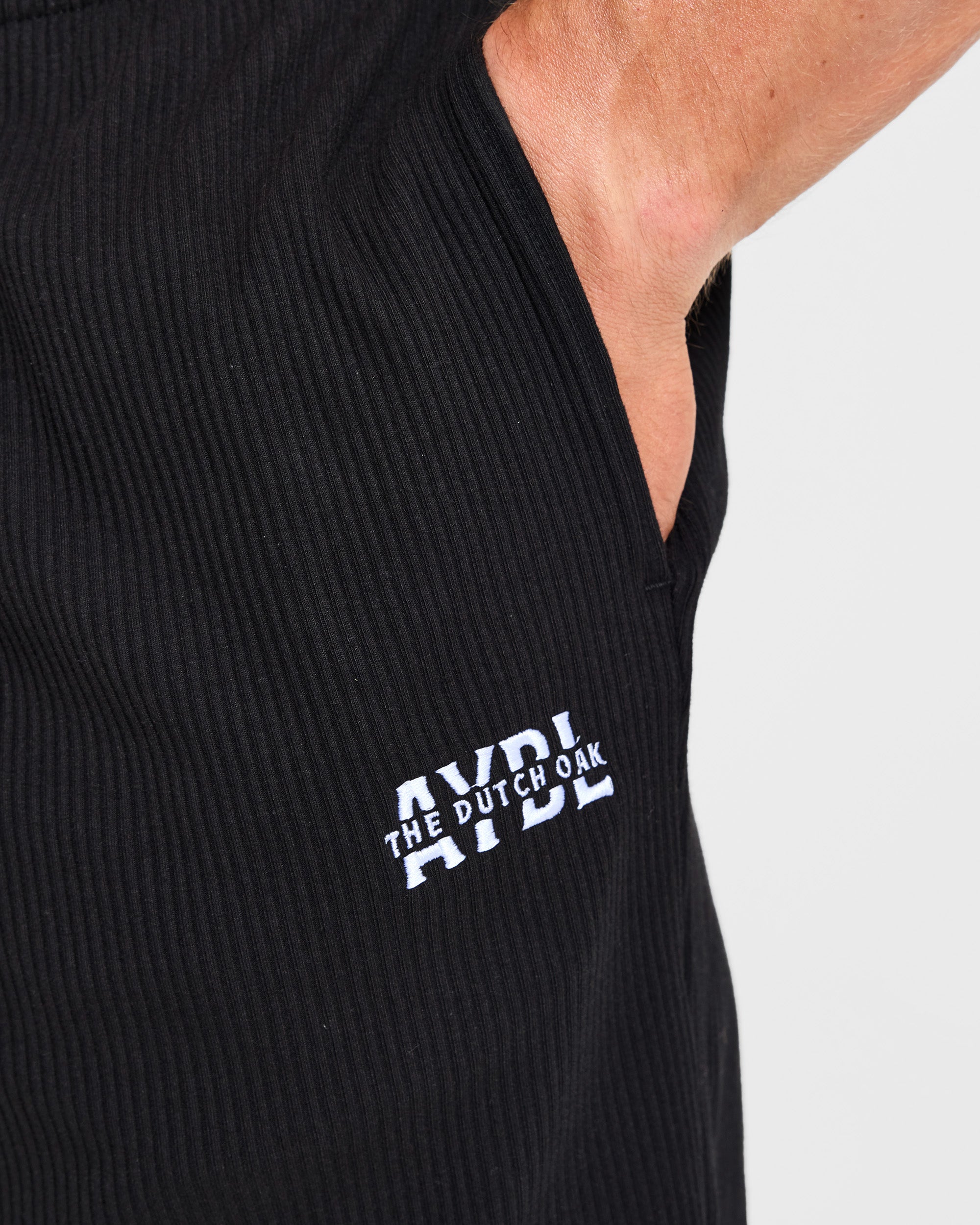 Wesley Vissers x Oversized Ribbed Joggers - Schwarz