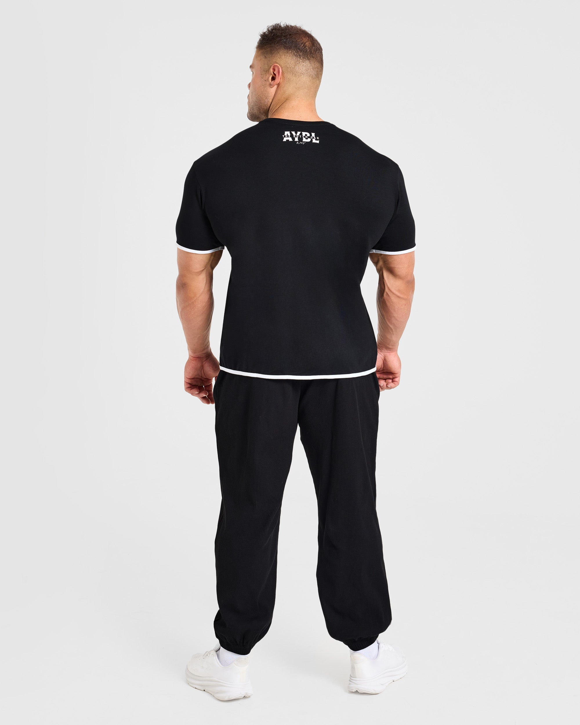 Wesley Vissers x Oversized Ribbed Joggers - Schwarz