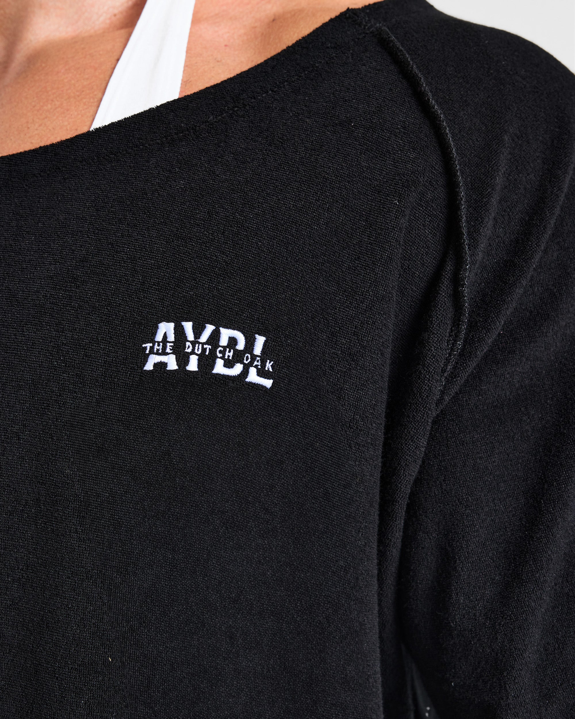 Wesley Vissers x Old School Wide Neck T Shirt - Schwarz