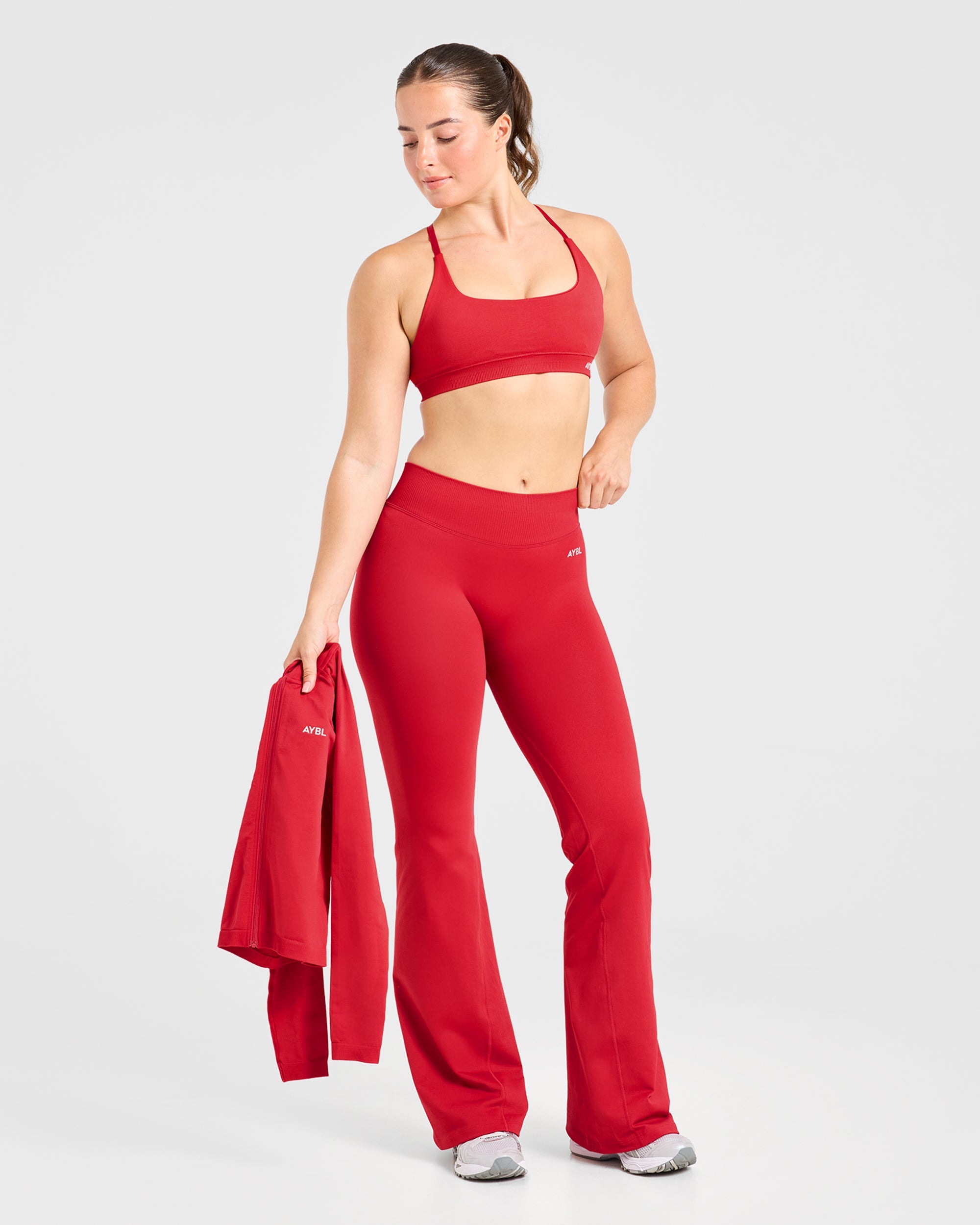 Enhance Seamless Flared Leggings - Rot