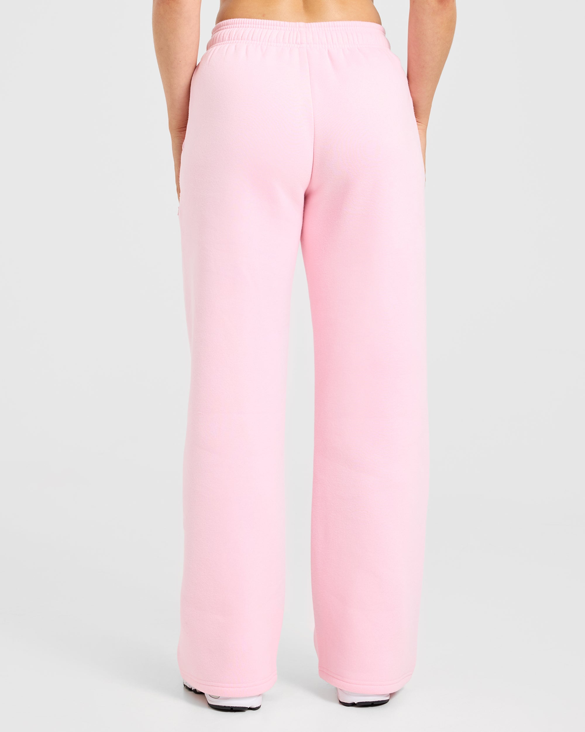 Varsity Applique Oversized Straight Leg Joggers - Baby Rosa