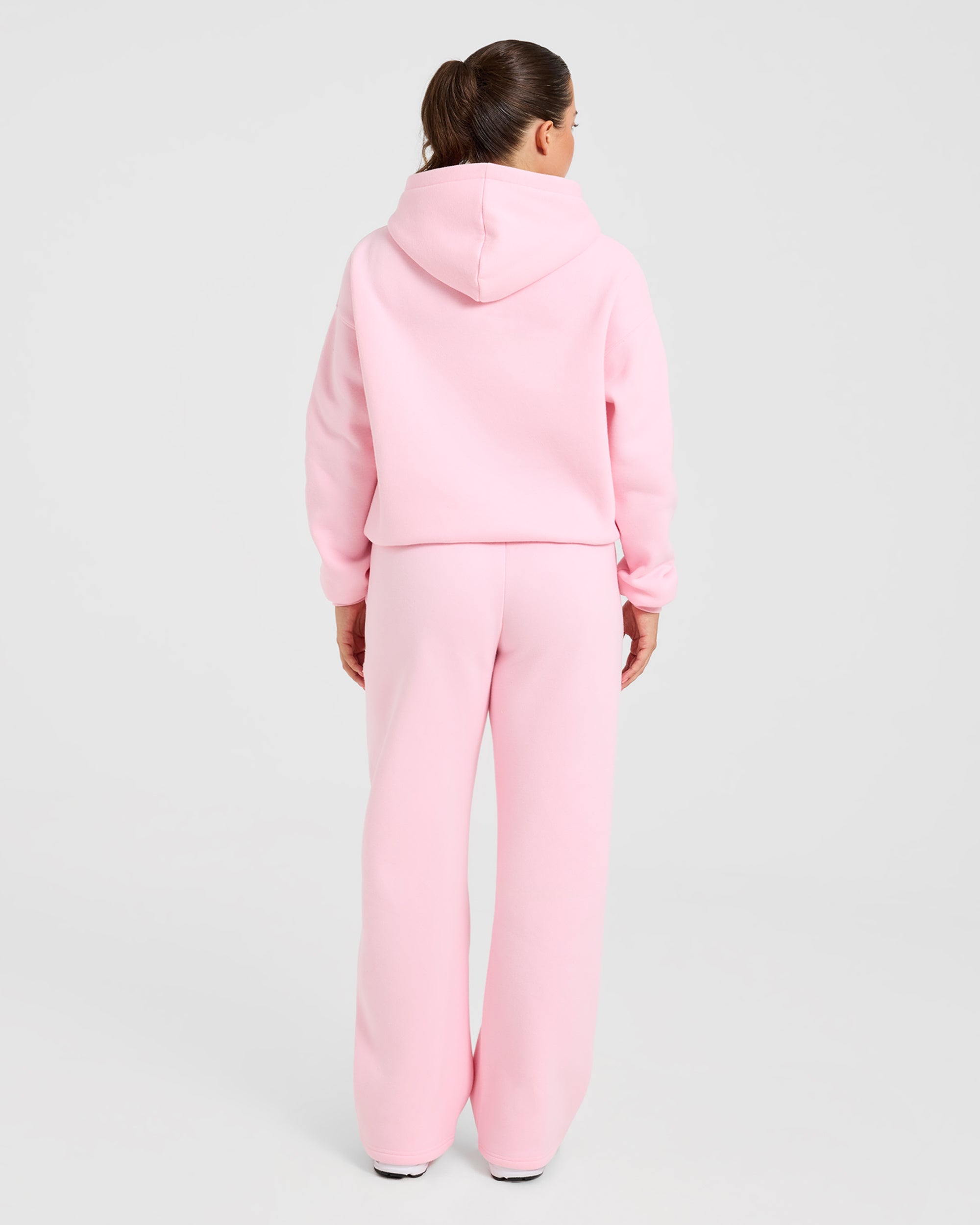 Varsity Applique Oversized Hoodie - Baby Rosa