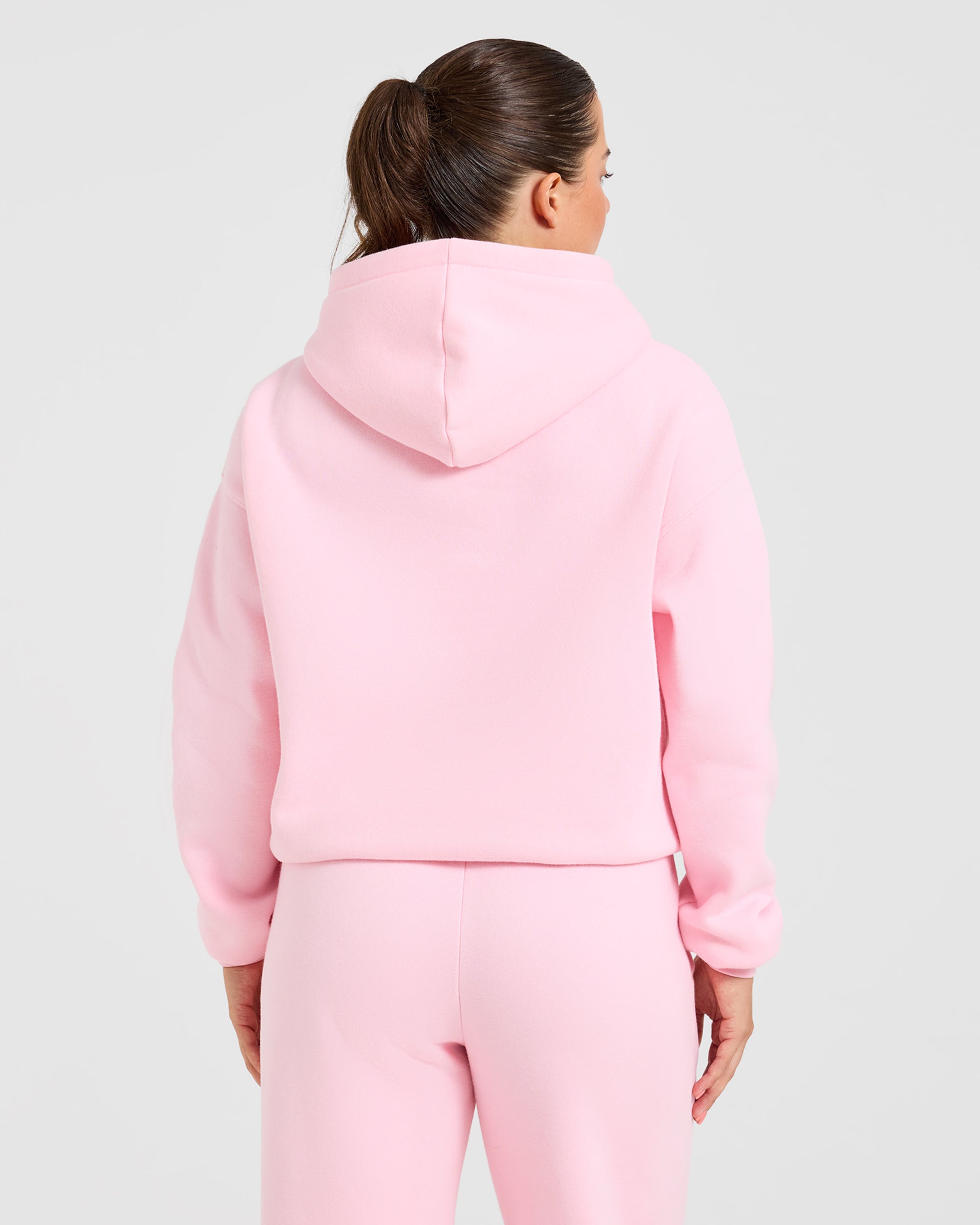 Varsity Applique Oversized Hoodie - Baby Rosa
