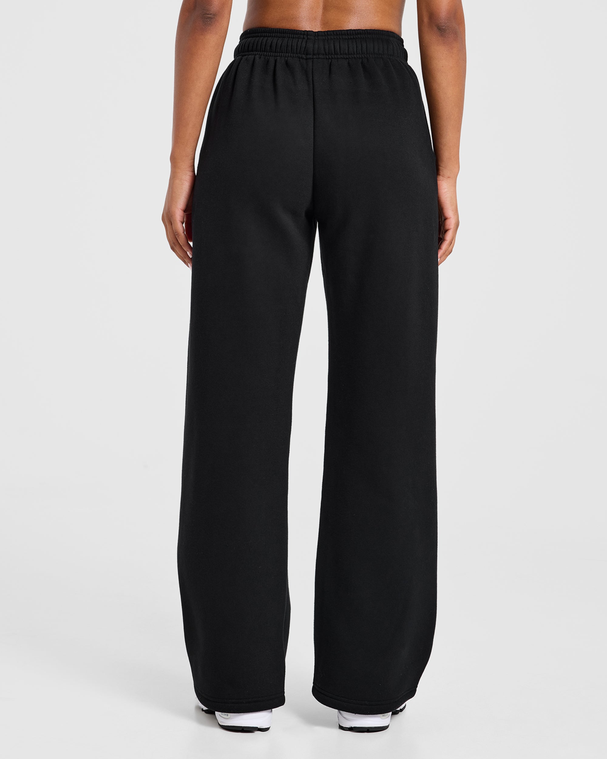 Varsity Applique Oversized Straight Leg Joggers - Schwarz