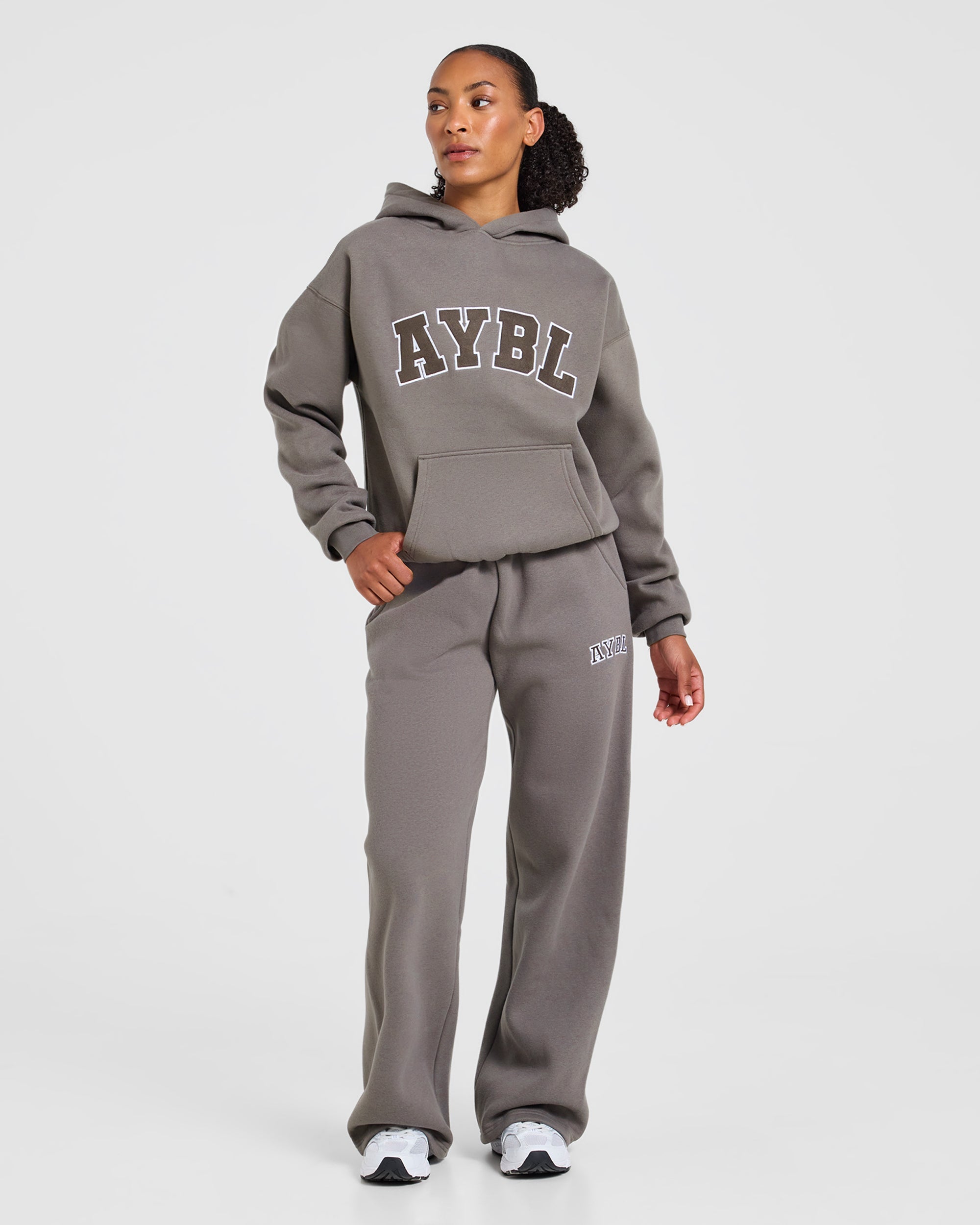 Varsity 2.0 Oversized Hoodie - Slate Braun