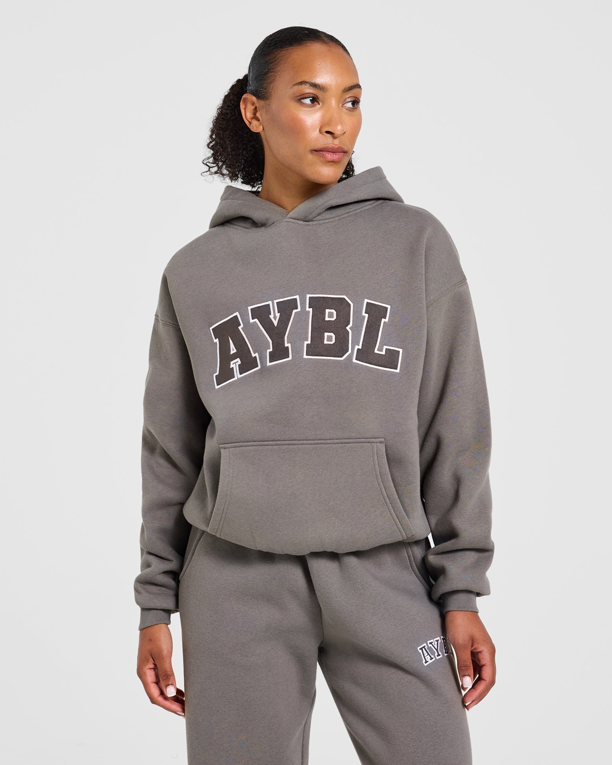 Varsity 2.0 Oversized Hoodie - Slate Braun