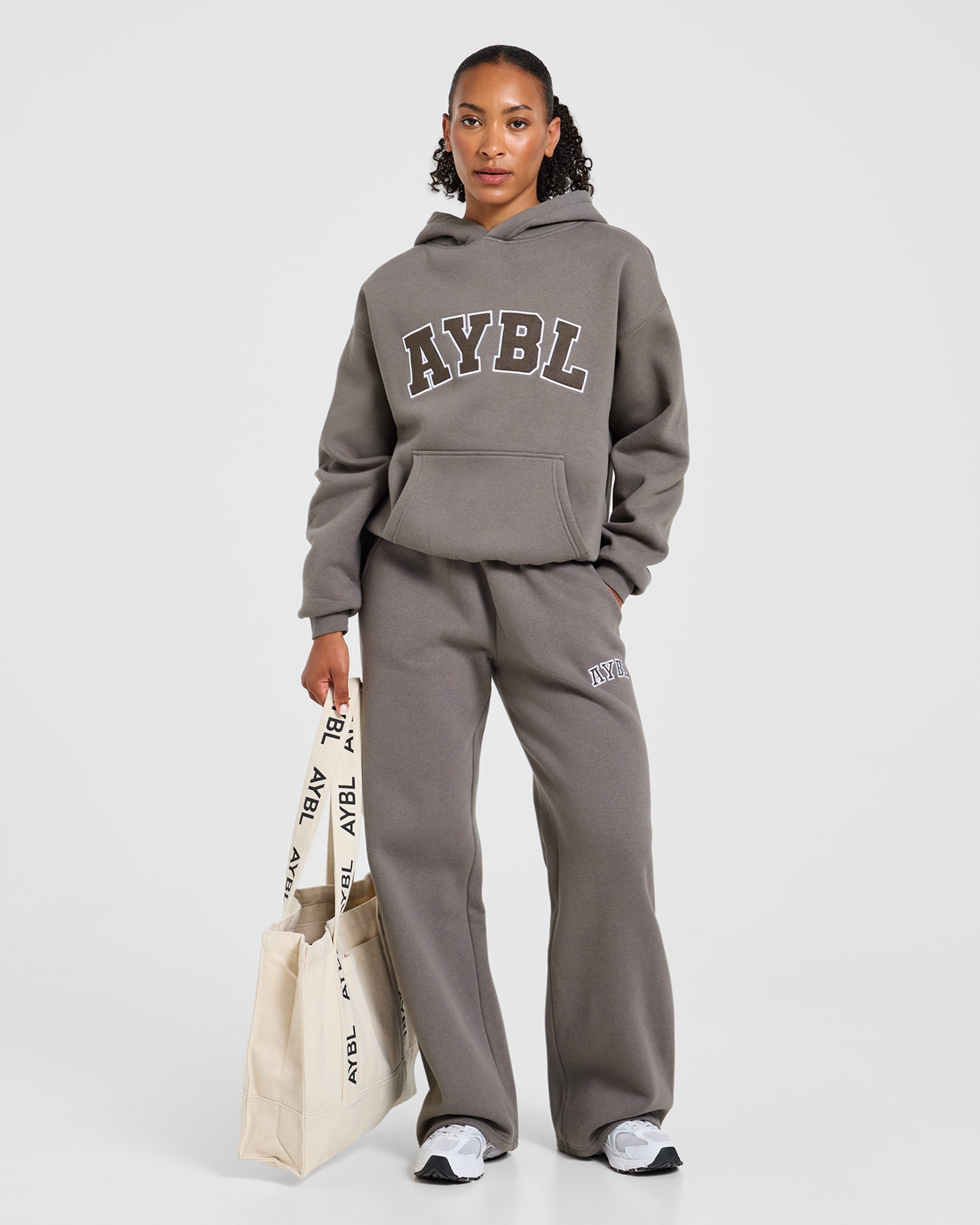 Varsity 2.0 Oversized Hoodie - Slate Braun