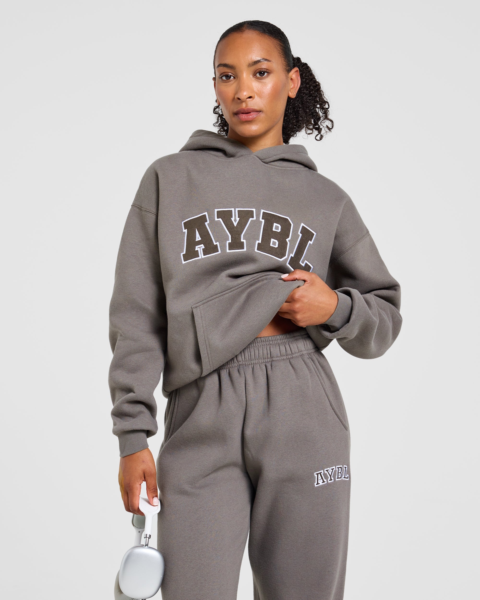 Varsity 2.0 Oversized Hoodie - Slate Braun