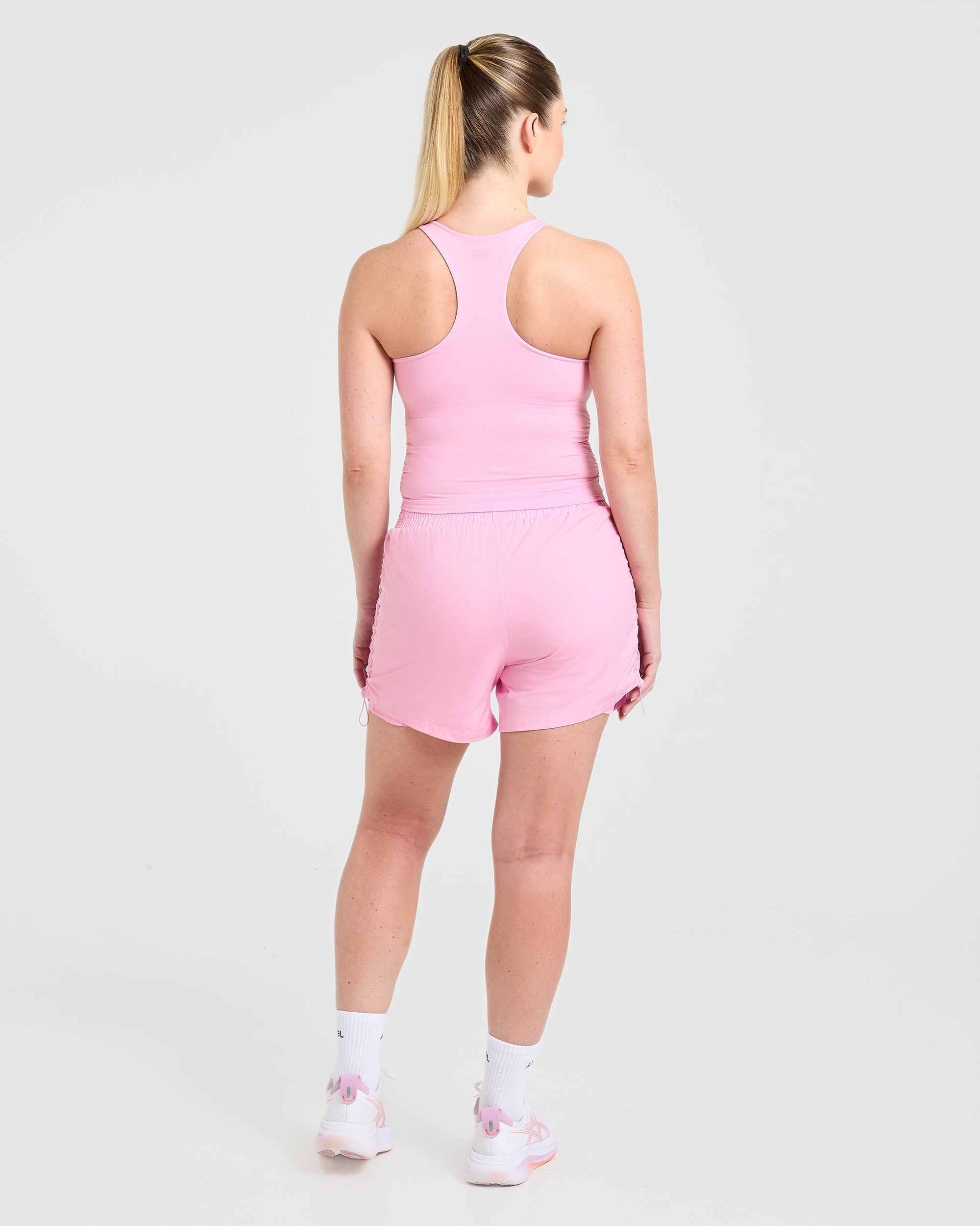 Run Ruched Tank - Spring Rosa