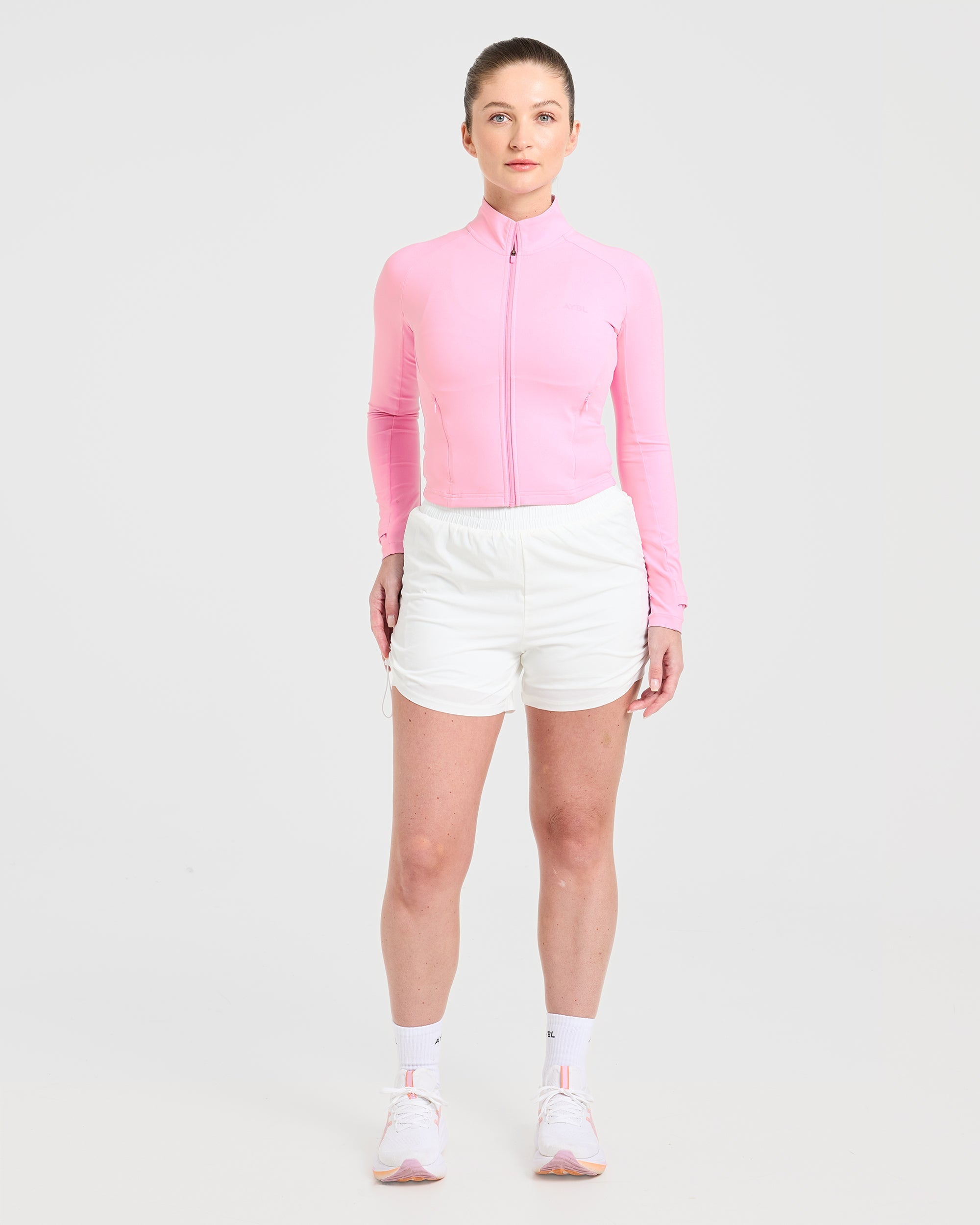 Run Zip Jacket - Spring Rosa