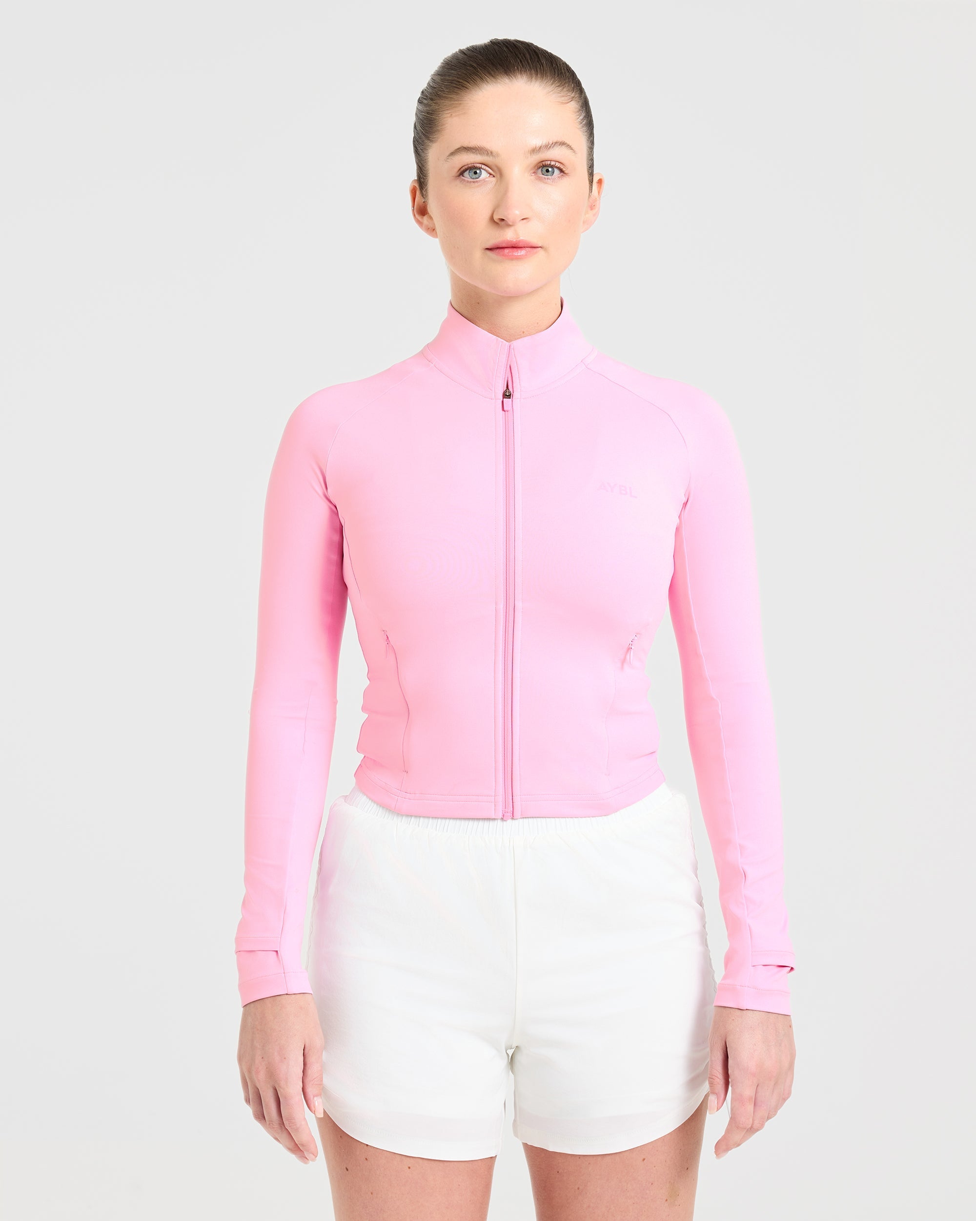 Run Zip Jacket - Spring Rosa