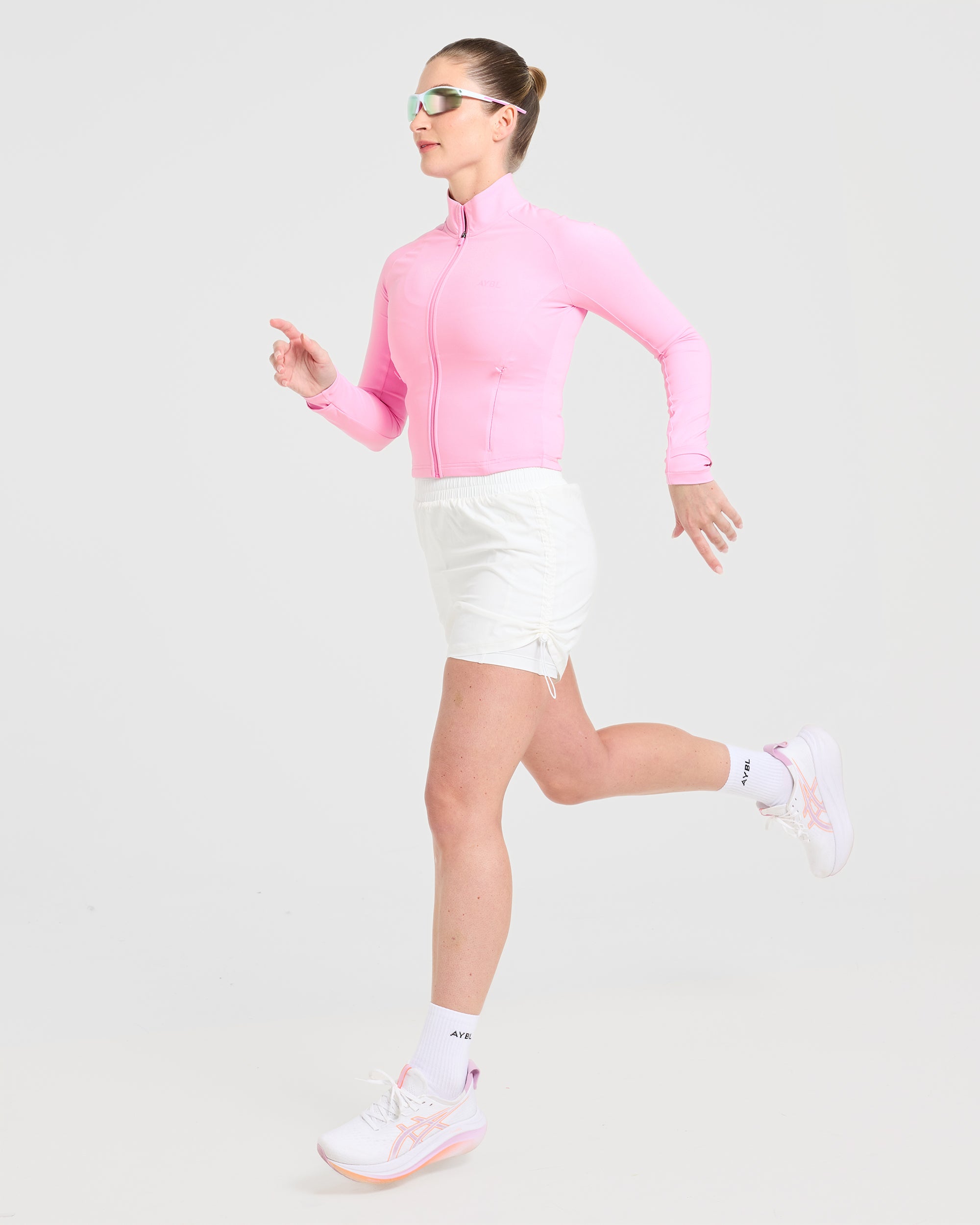 Run Zip Jacket - Spring Rosa