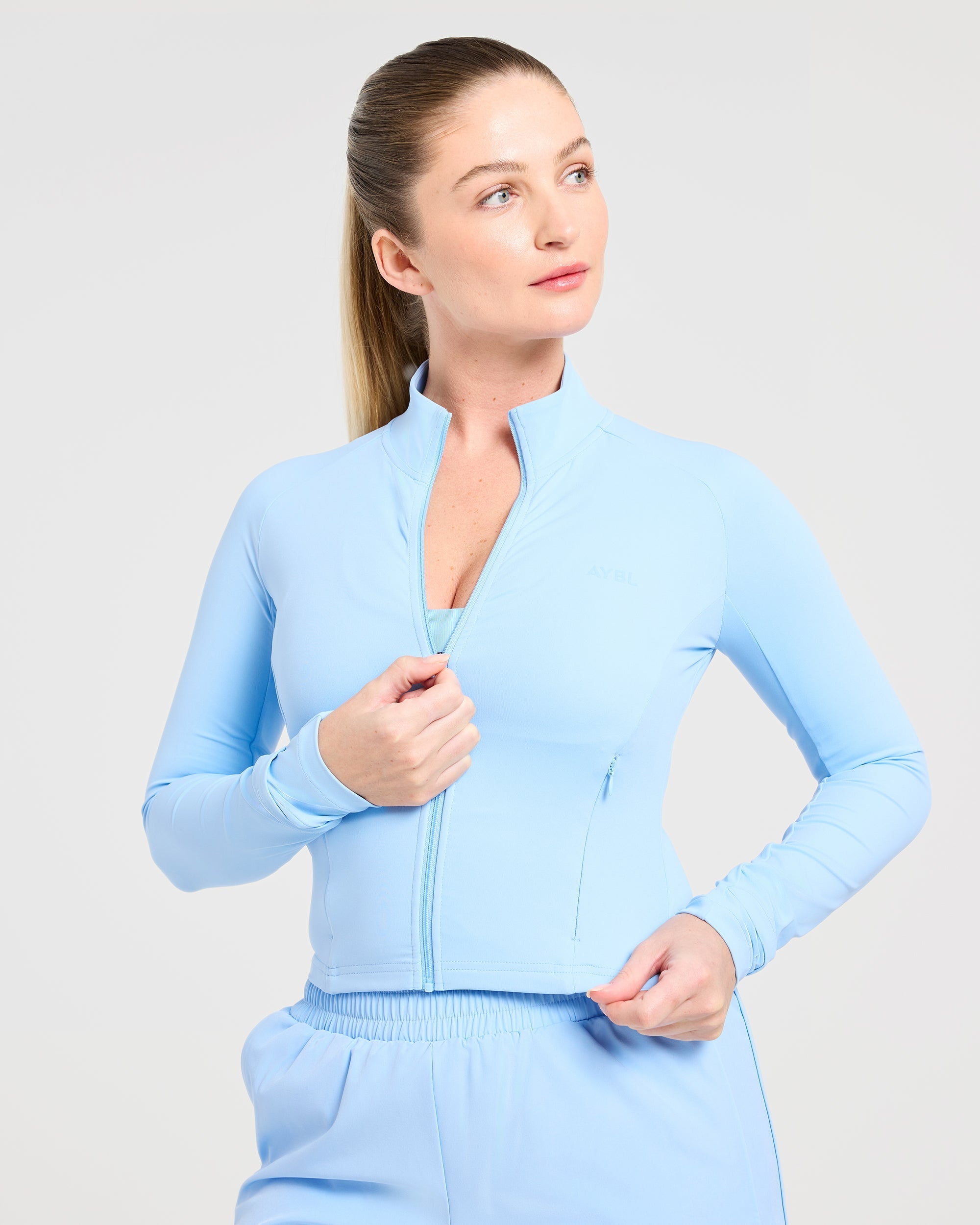 Run Zip Jacket - Spring Blau