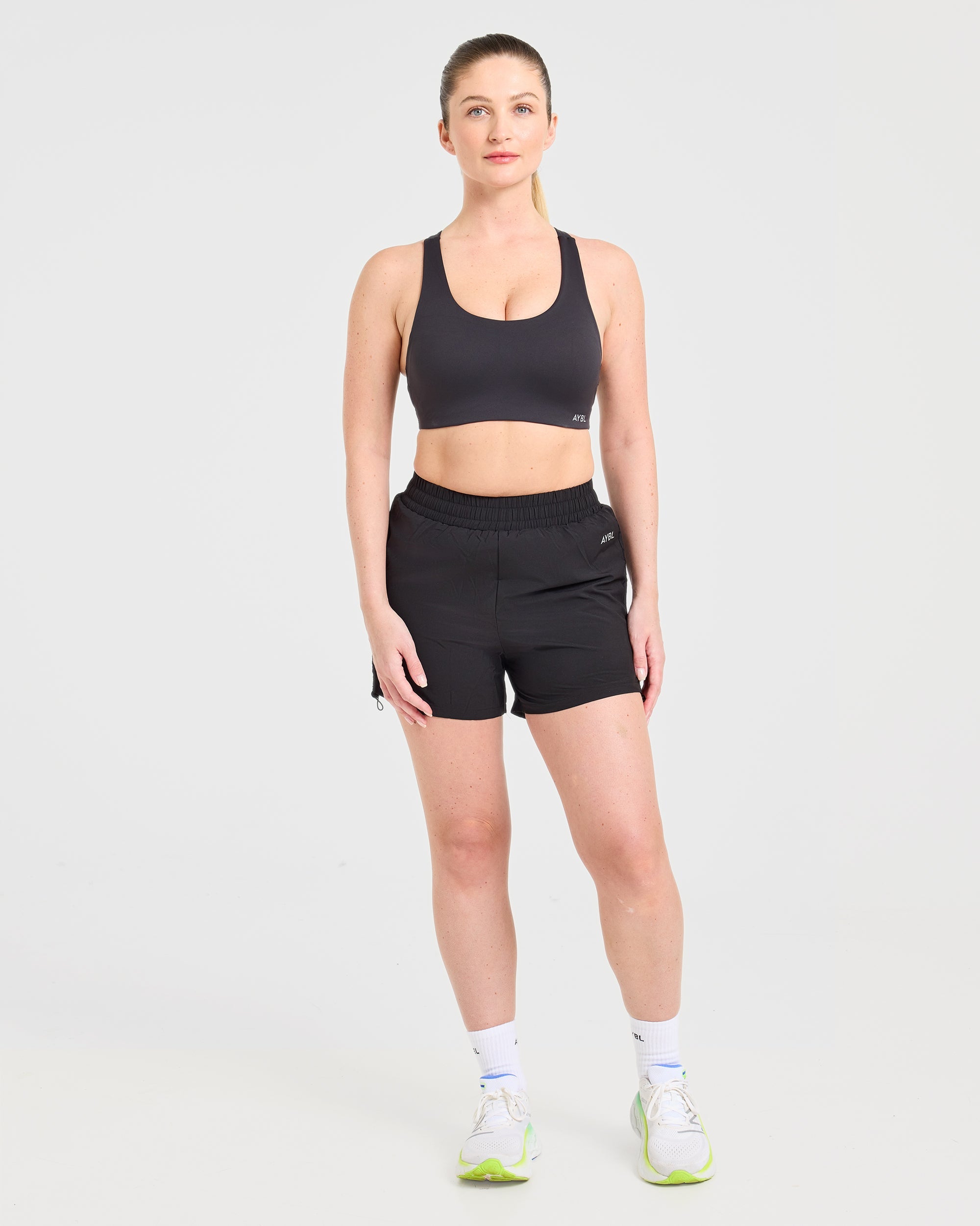 Run Cross Back Sports Bra - Schwarz