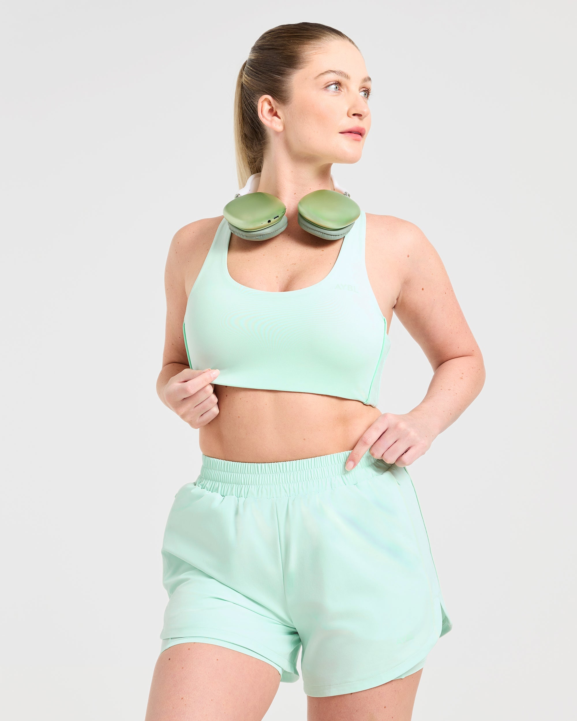 Run 2 in 1 Shorts - Cool Mint