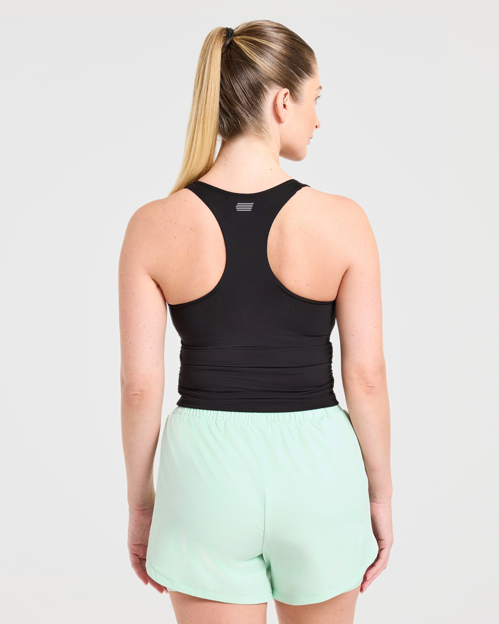 Run Ruched Tank - Schwarz