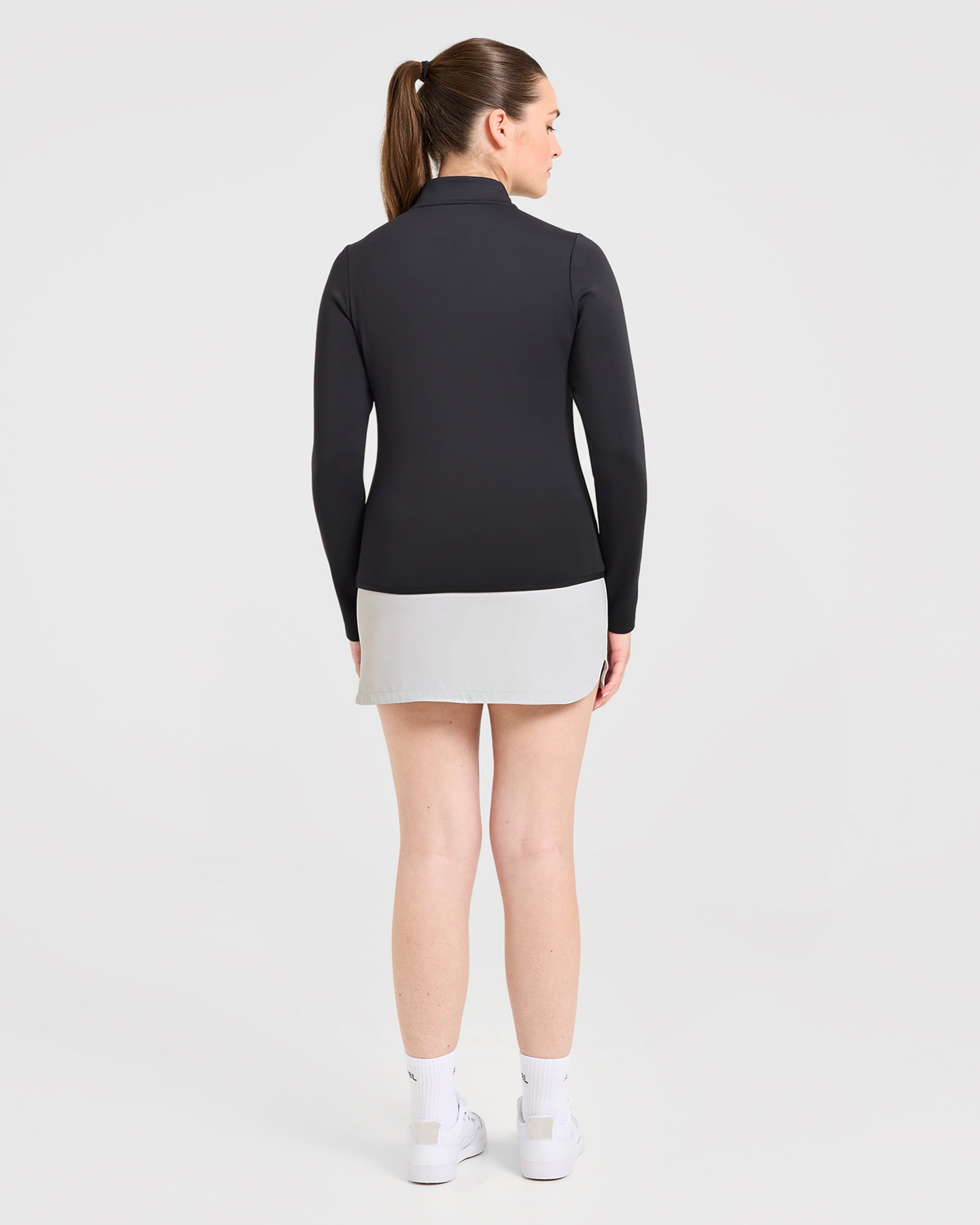 Classic 1/4 Zip Pullover - Schwarz