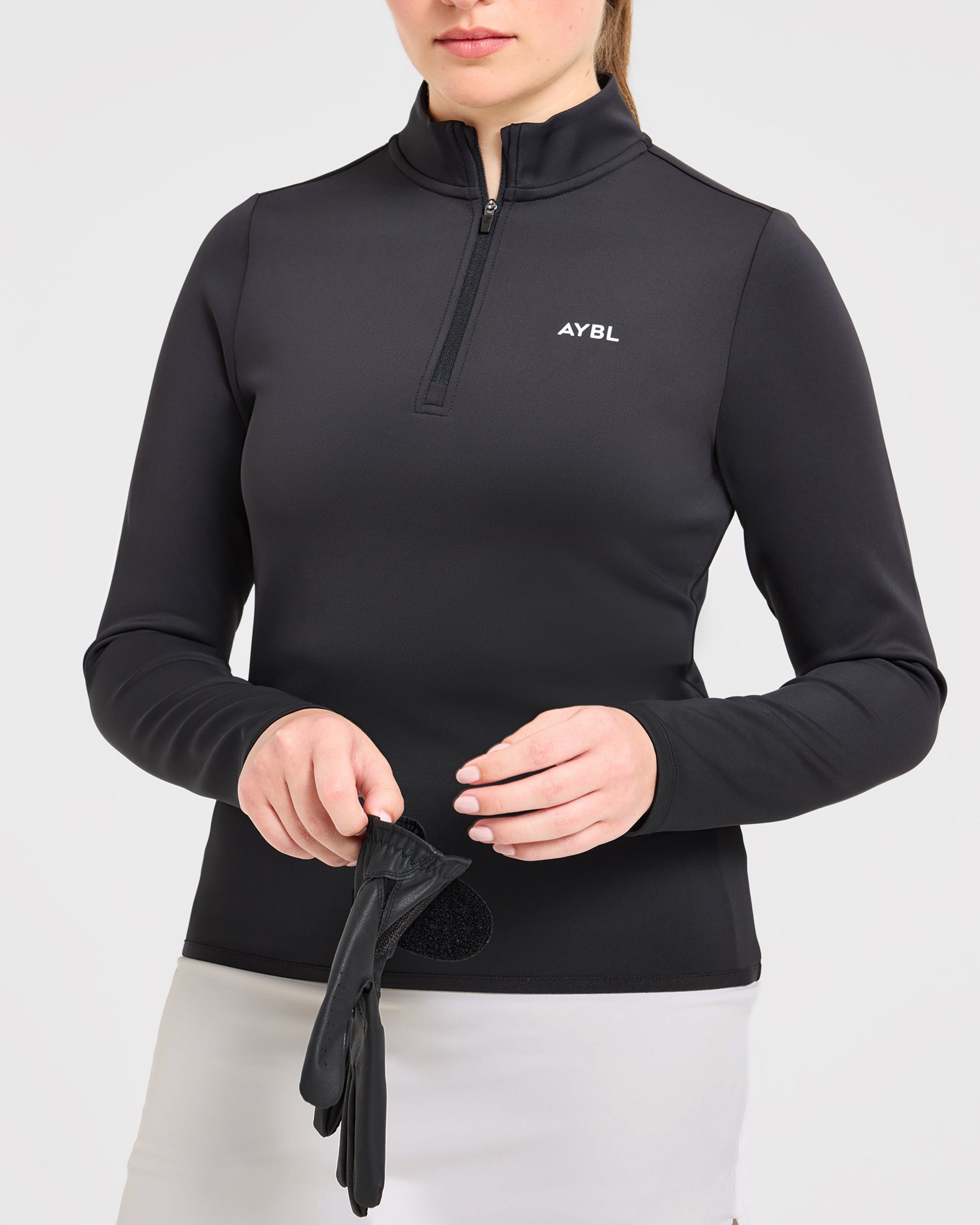 Classic 1/4 Zip Pullover - Schwarz
