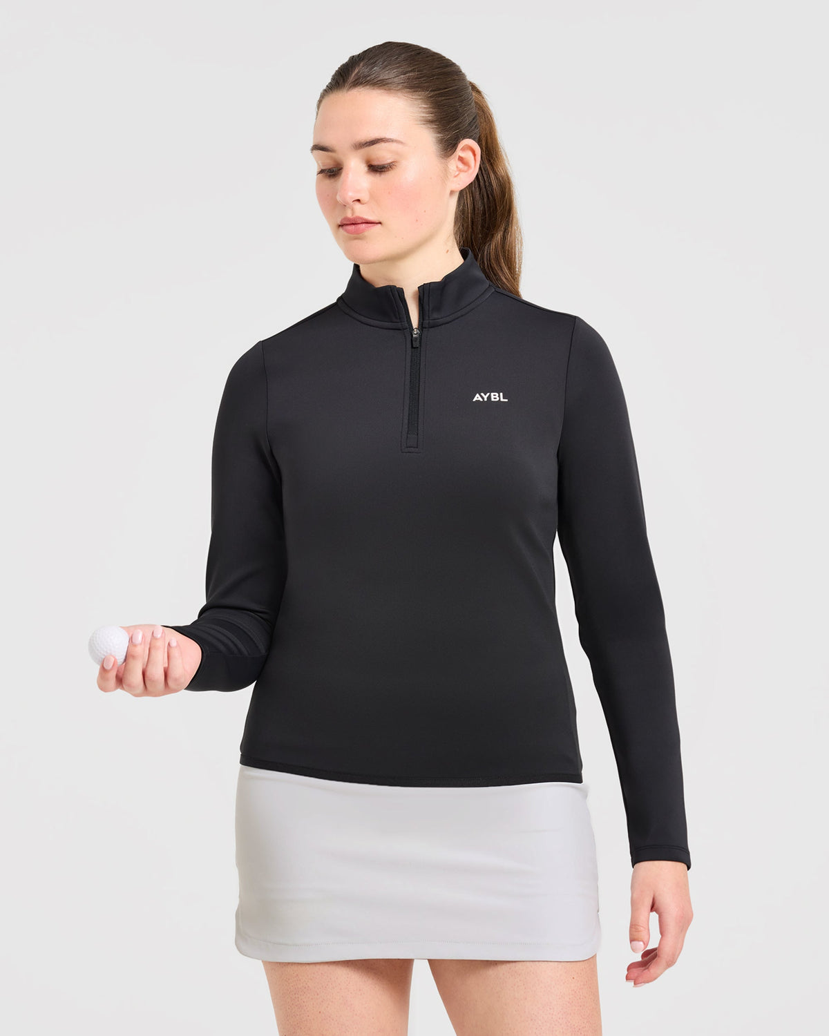 Classic 1/4 Zip Pullover - Schwarz