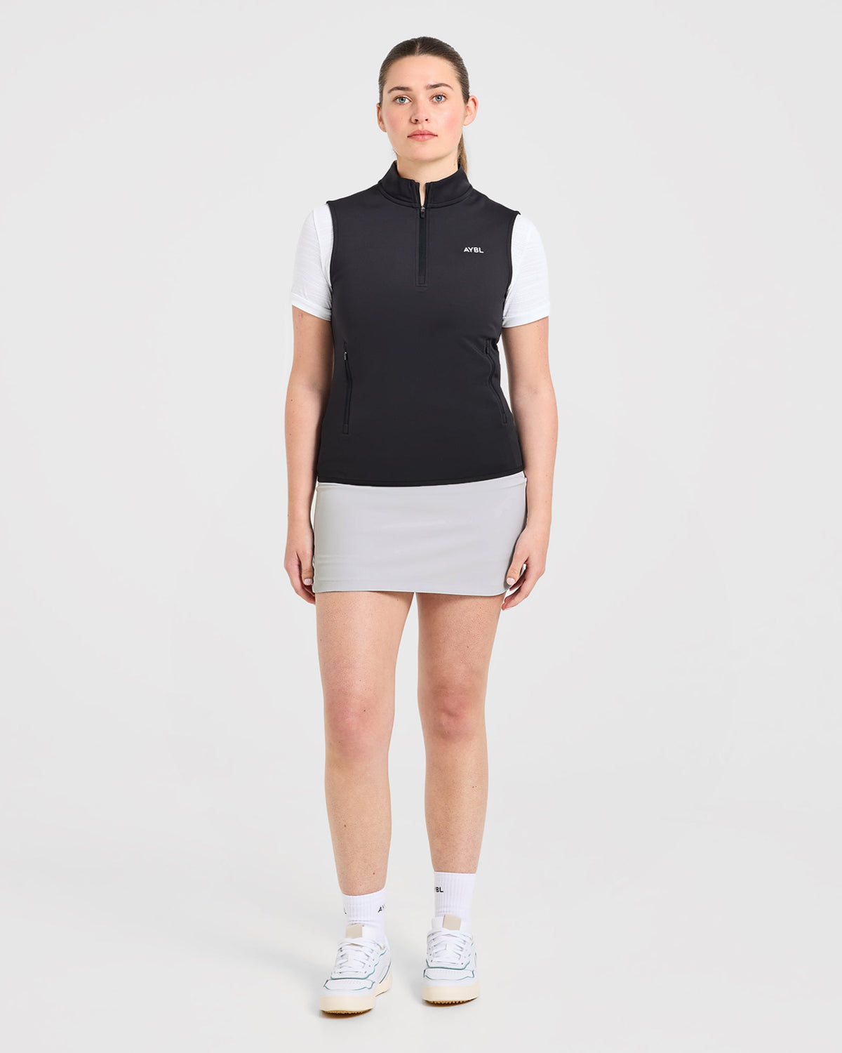 Classic 1/4 Zip Vest - Schwarz