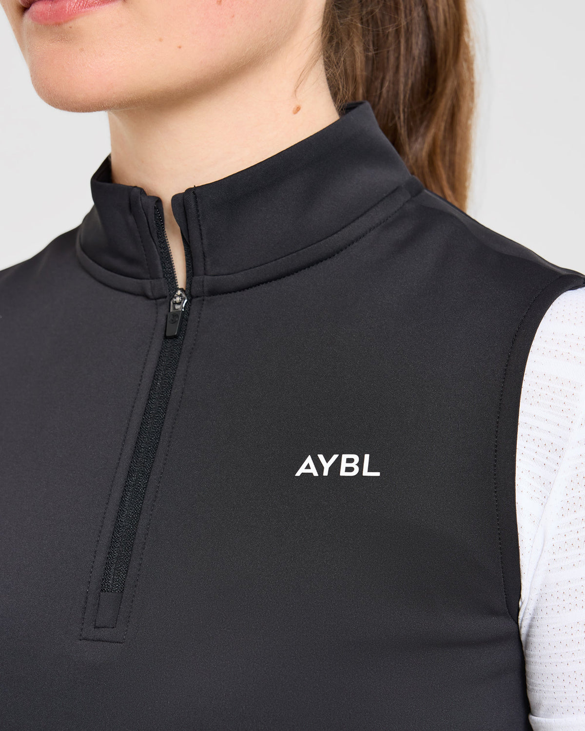 Classic 1/4 Zip Vest - Schwarz