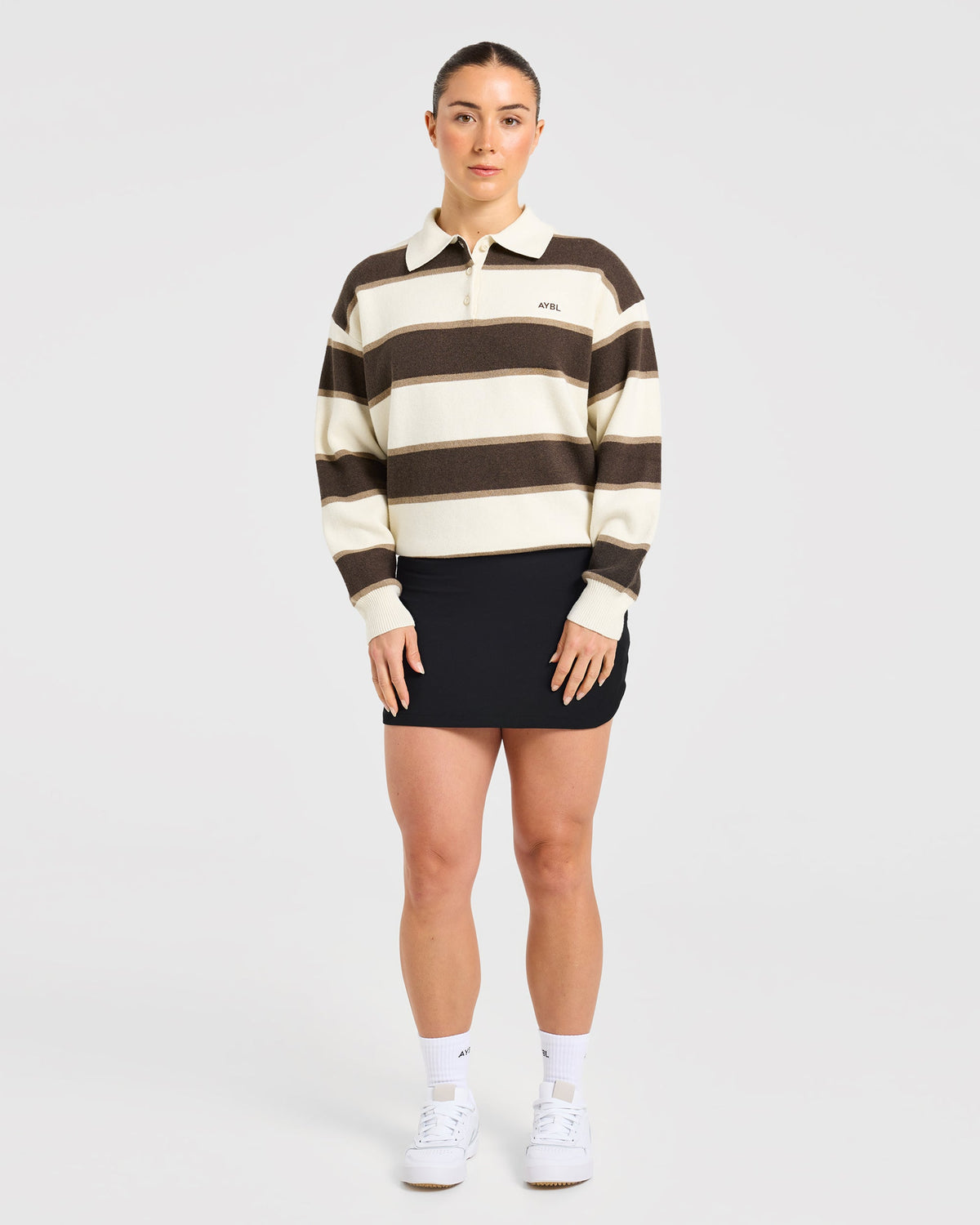 Signature Relaxed Knitted Polo - Beige/Braun