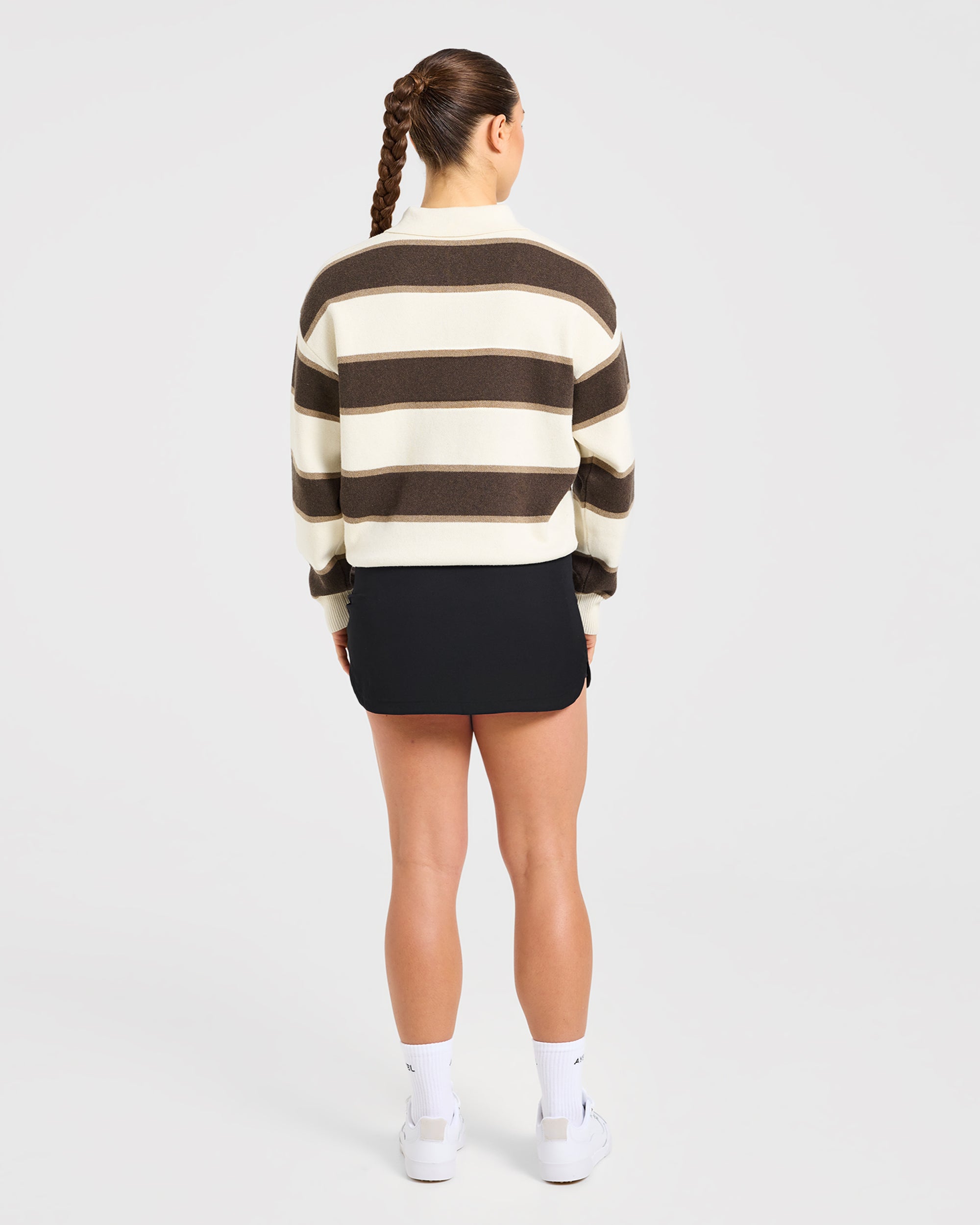 Signature Relaxed Knitted Polo - Beige/Braun
