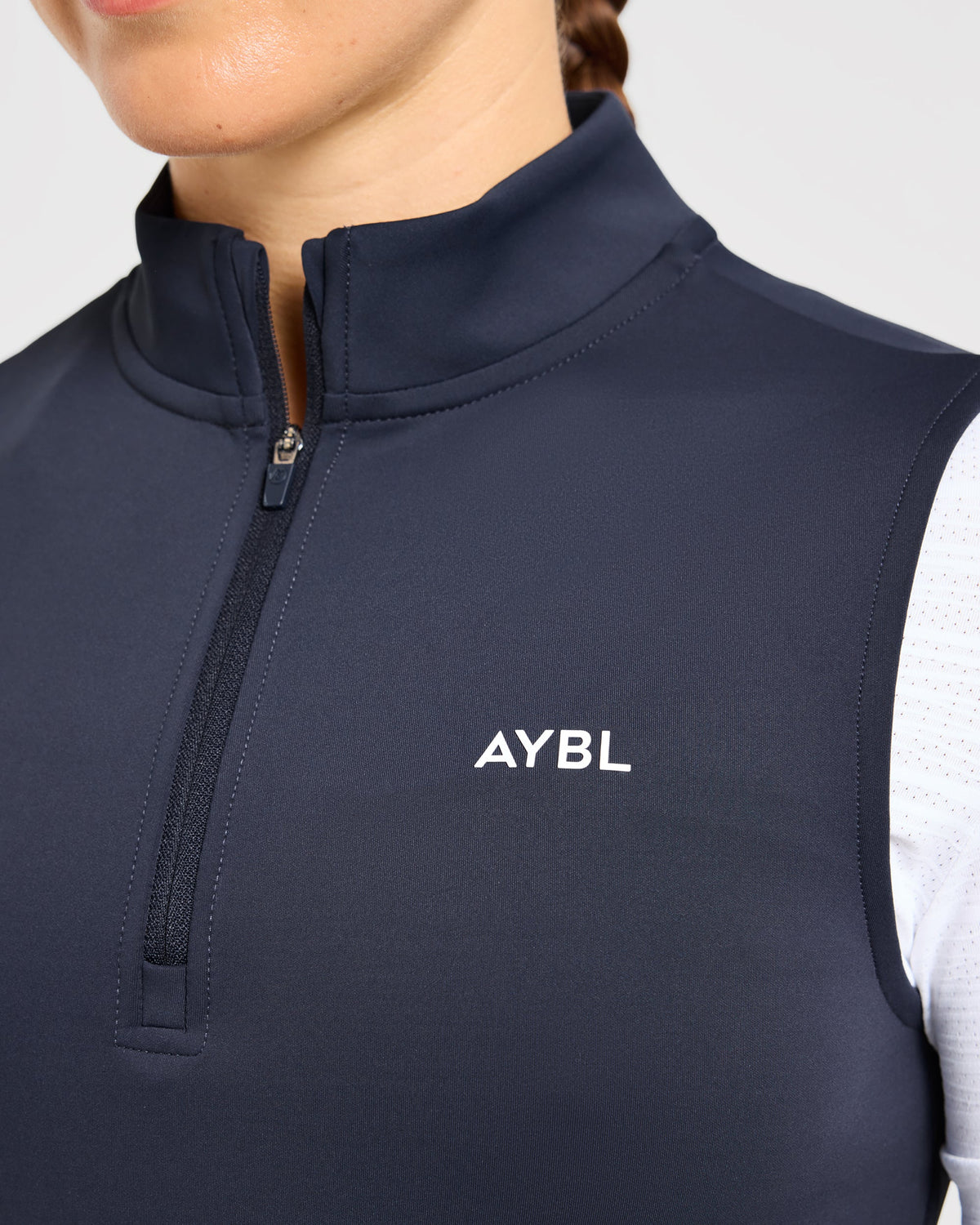 Classic 1/4 Zip Vest - Navy Blau