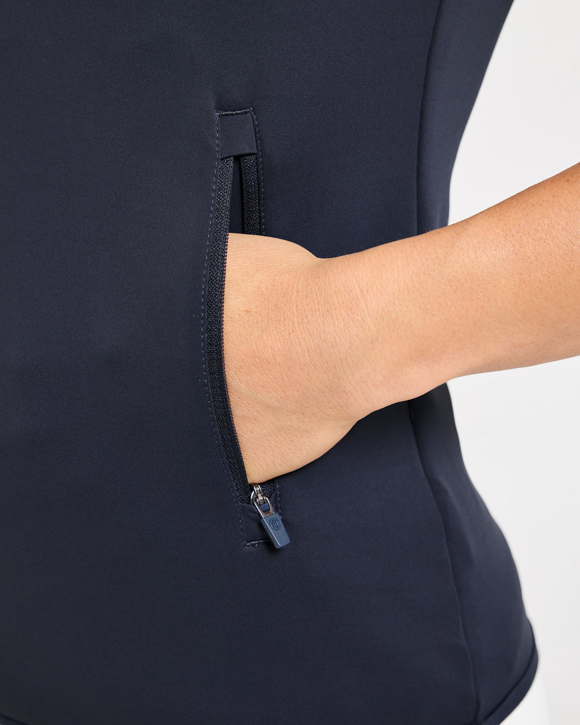 Classic 1/4 Zip Vest - Navy Blau