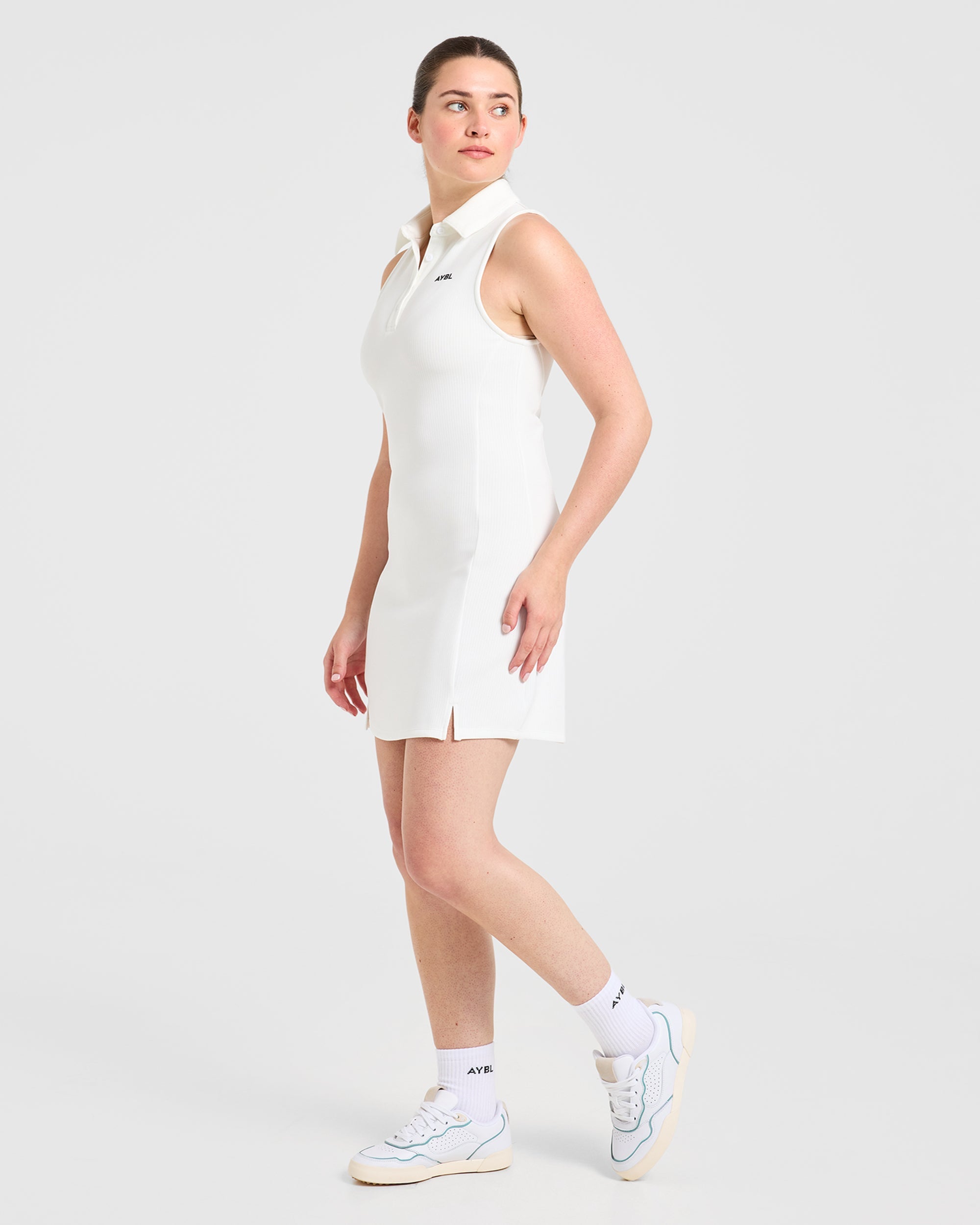 Signature Collar Dress - Weiß