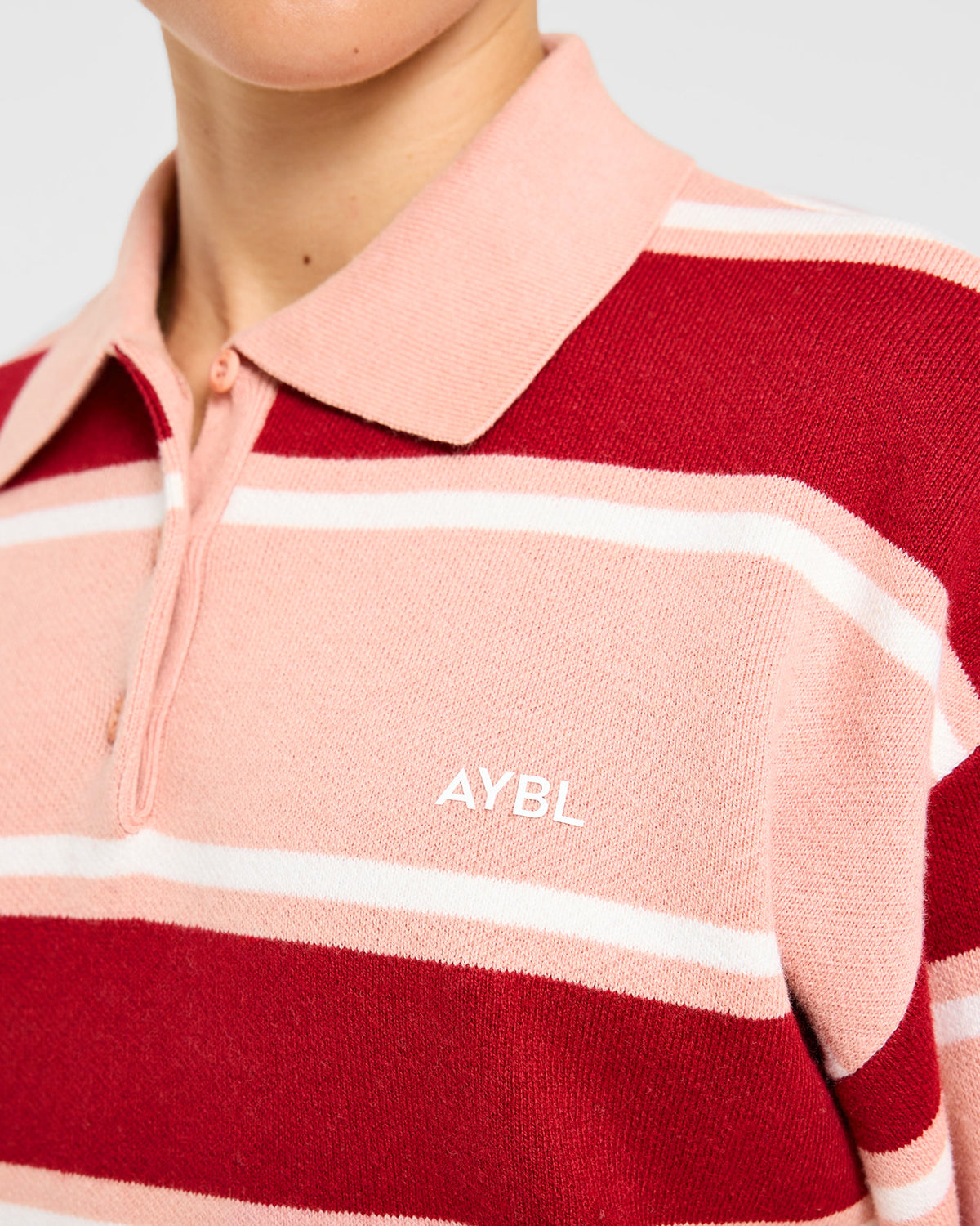 Signature Relaxed Knitted Polo - Burgundy/Rosa